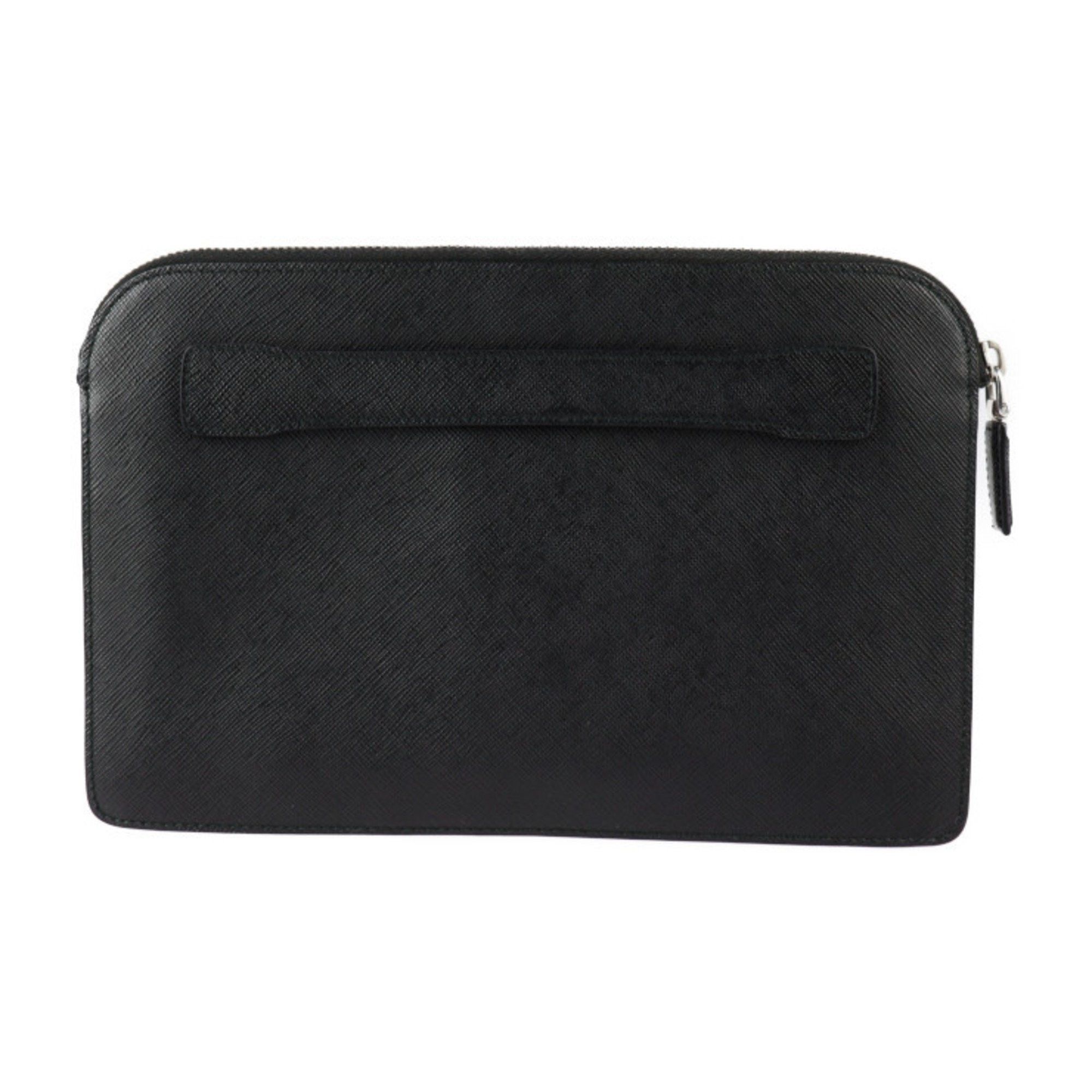 Prada Prada Pouch Second Bag 2VF056 Saffiano Leather Black Clutch Size ONE SIZE - 3 Thumbnail