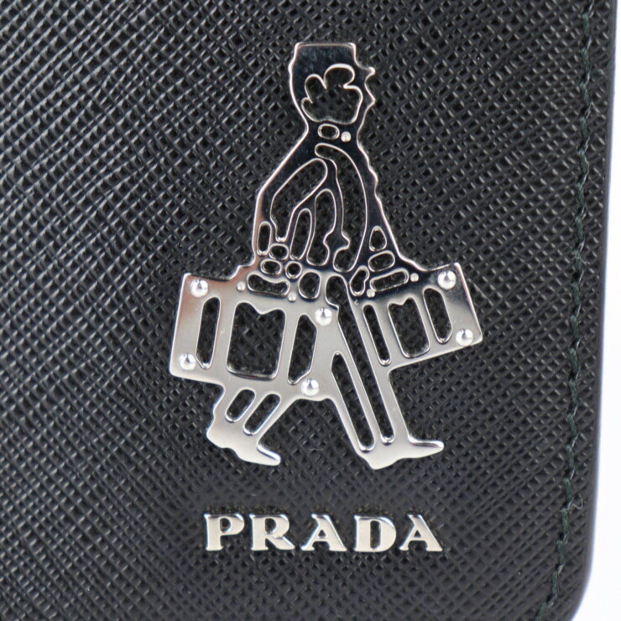 Prada Prada Pouch Second Bag 2VF056 Saffiano Leather Black Clutch Size ONE SIZE - 6 Thumbnail