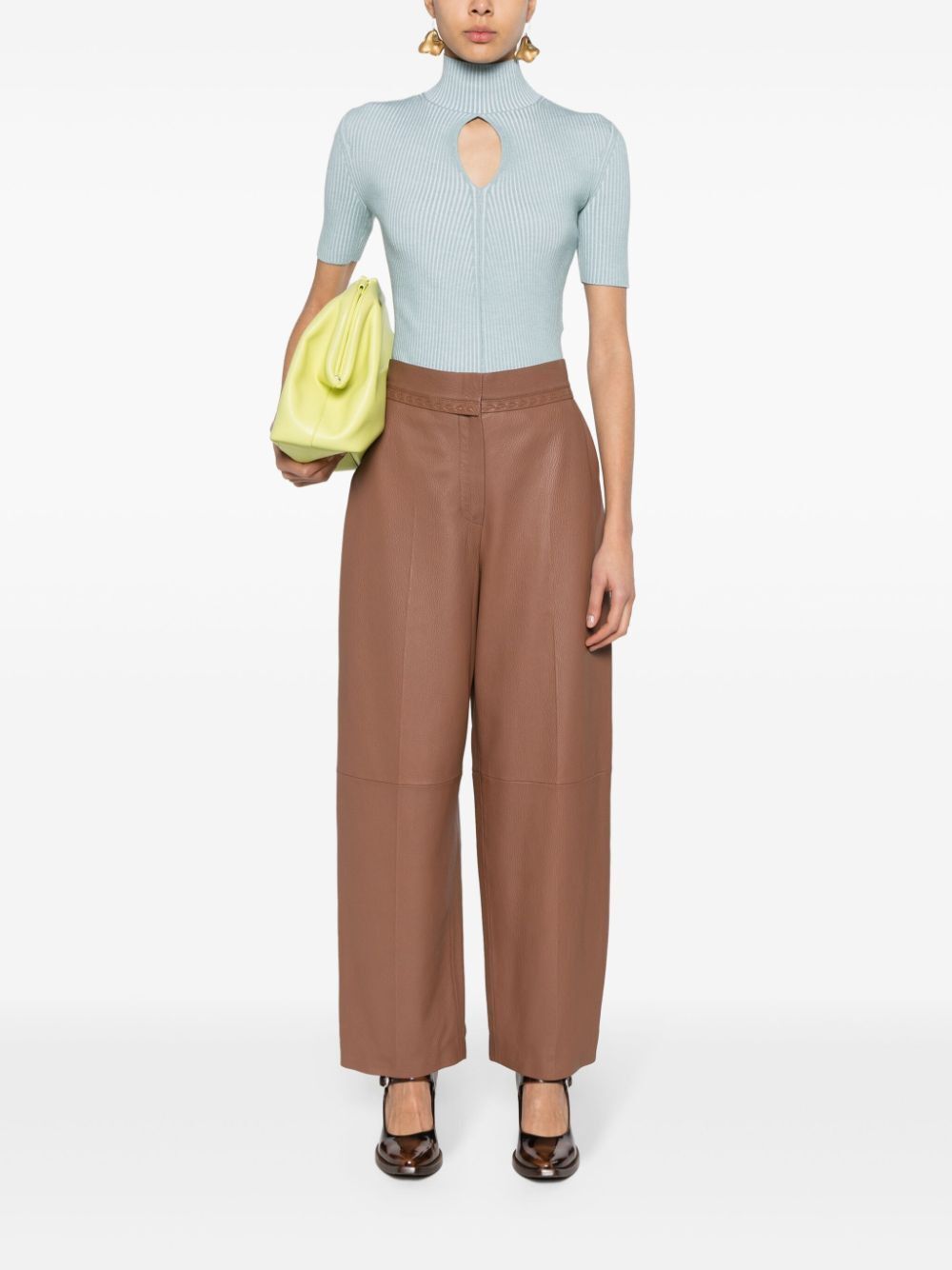 Fendi PANTALONI IN PELLE Size 28" / US 6 / IT 42 - 2 Thumbnail