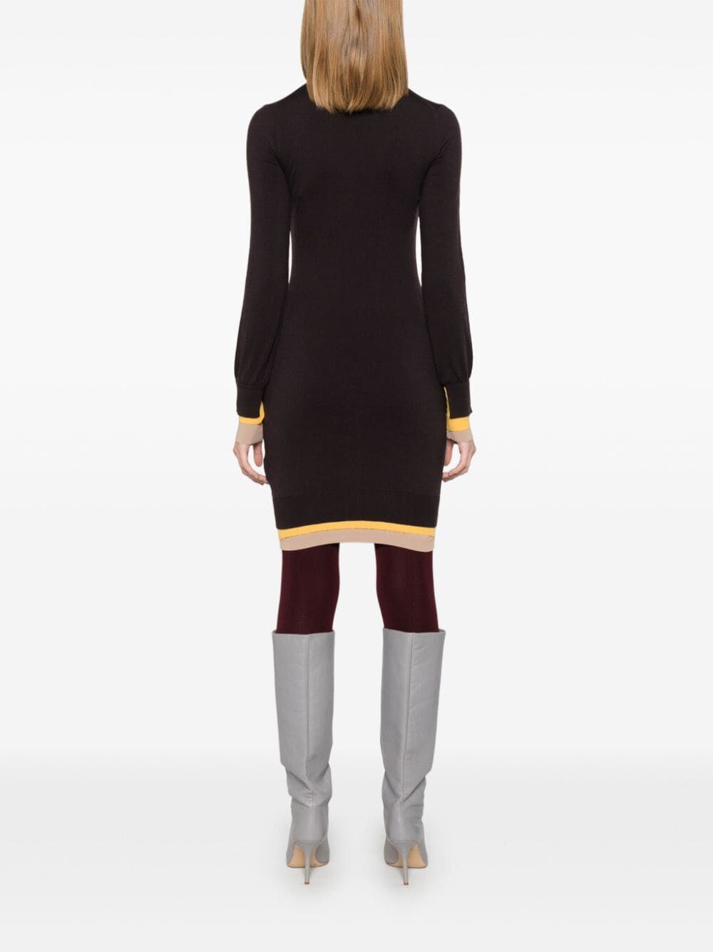 Fendi MULTI LAYER WOOL FITTED DRESS Size M / US 6-8 / IT 42-44 - 4 Thumbnail