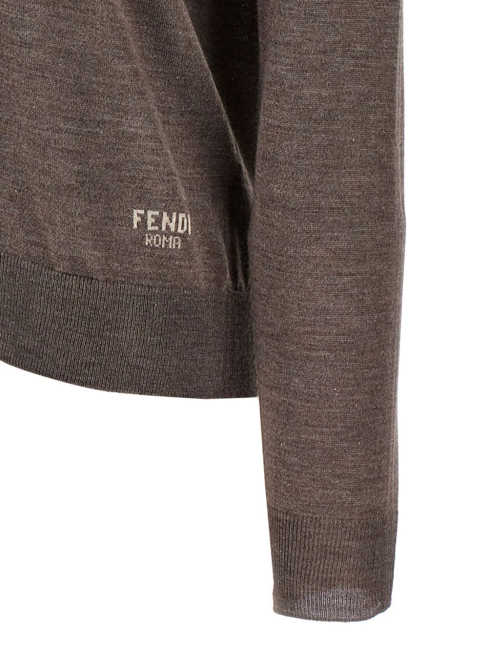 Fendi WOOL AND SILK V-NECK JUMPER Size M / US 6-8 / IT 42-44 - 3 Thumbnail
