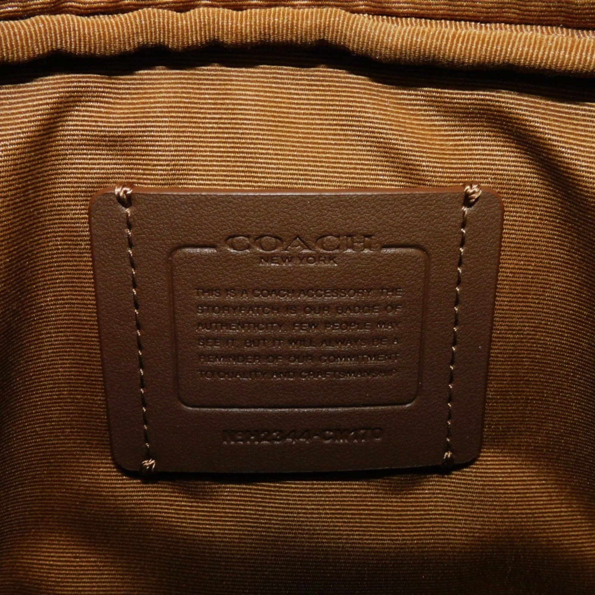 Coach COACH Shoulder Bag Carrier Phone Crossbody Smooth Calf Yellow Pochette Embossed Flax CM170 Men's Size ONE SIZE - 6 Thumbnail