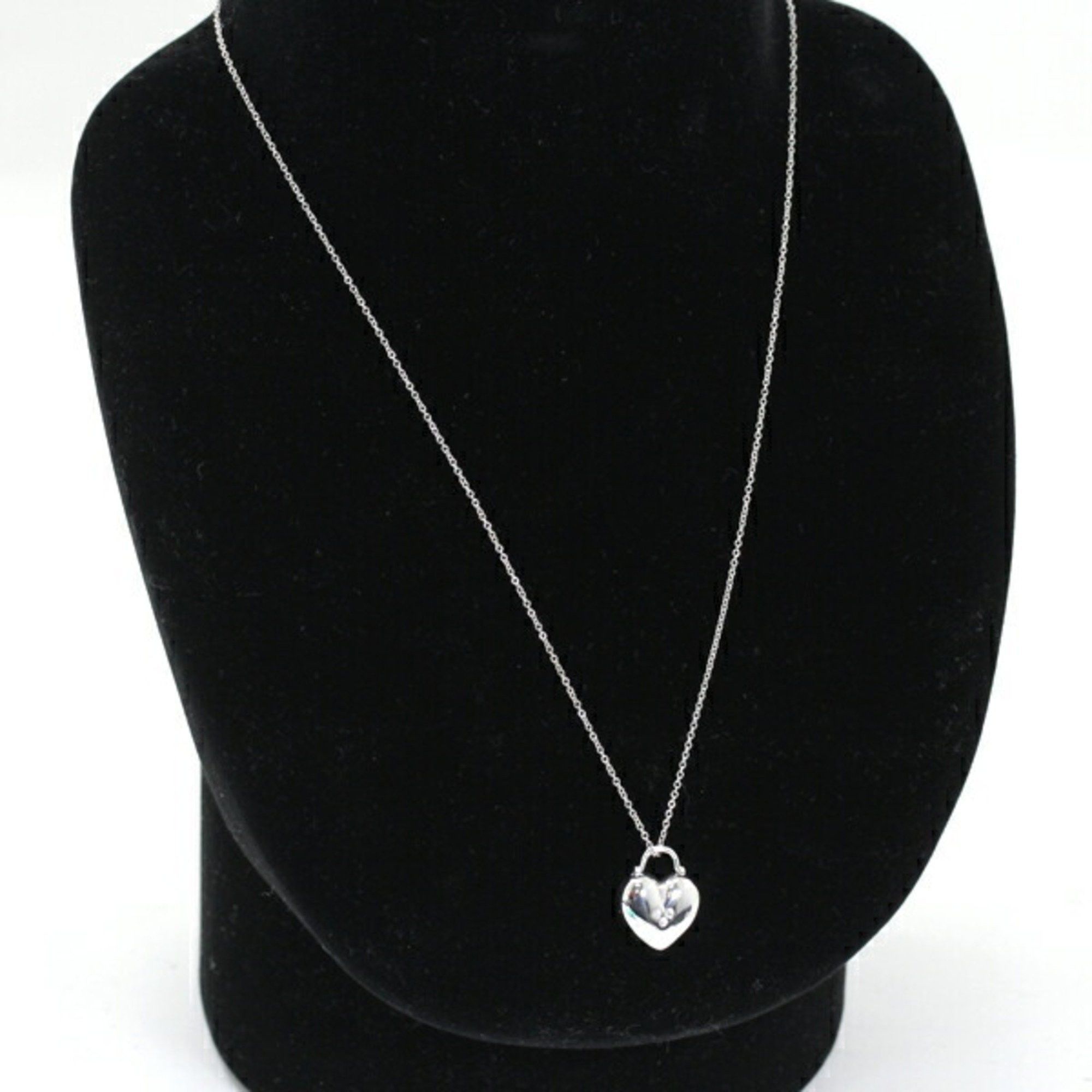 Tiffany & Co. Tiffany Necklace Sentimental Heart 3P Diamond K18 WG 750 Pendant White Gold Women's TIFFANY & Co. Z21 Size ONE SIZE - 9 Thumbnail