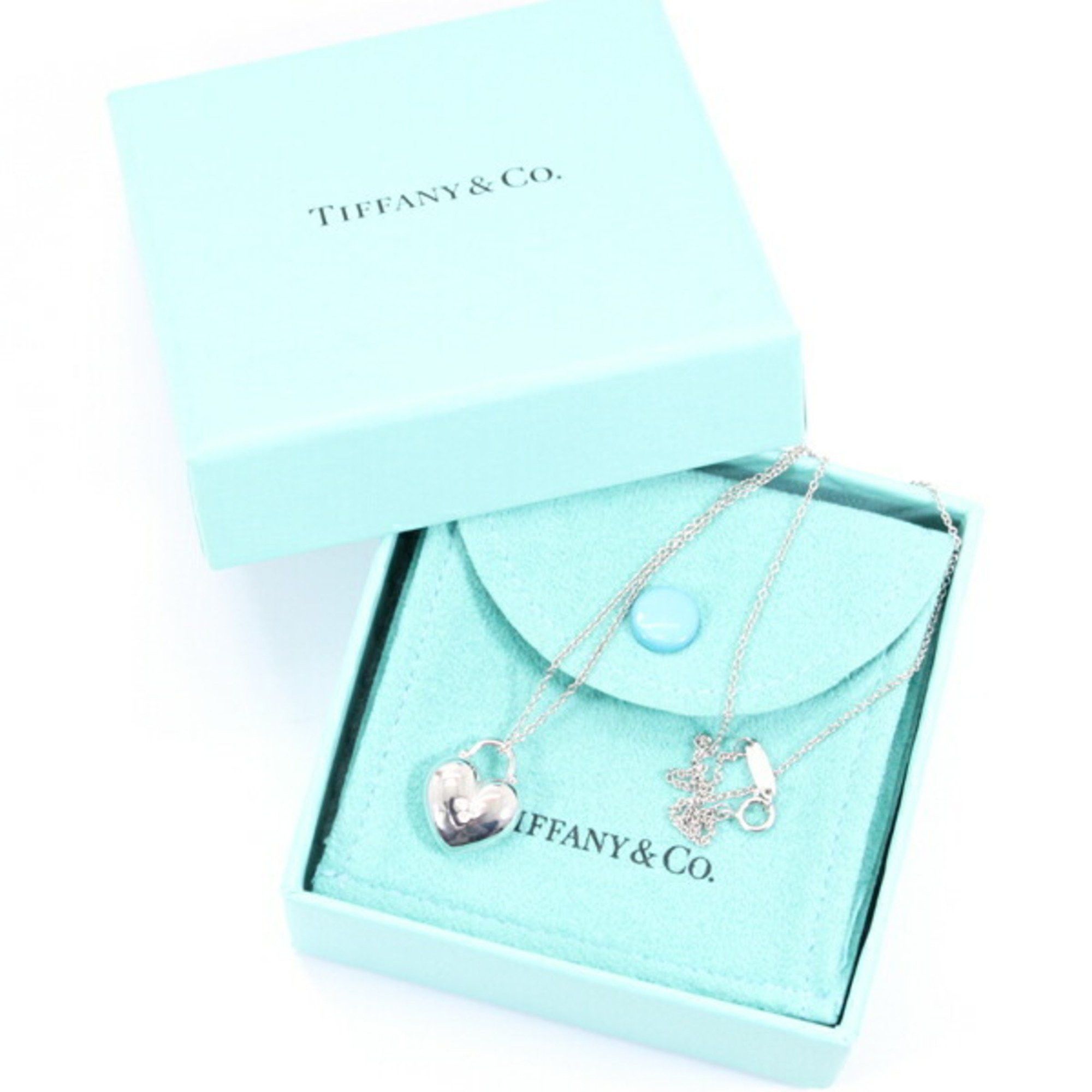 Tiffany & Co. Tiffany Necklace Sentimental Heart 3P Diamond K18 WG 750 Pendant White Gold Women's TIFFANY & Co. Z21 Size ONE SIZE - 10 Thumbnail