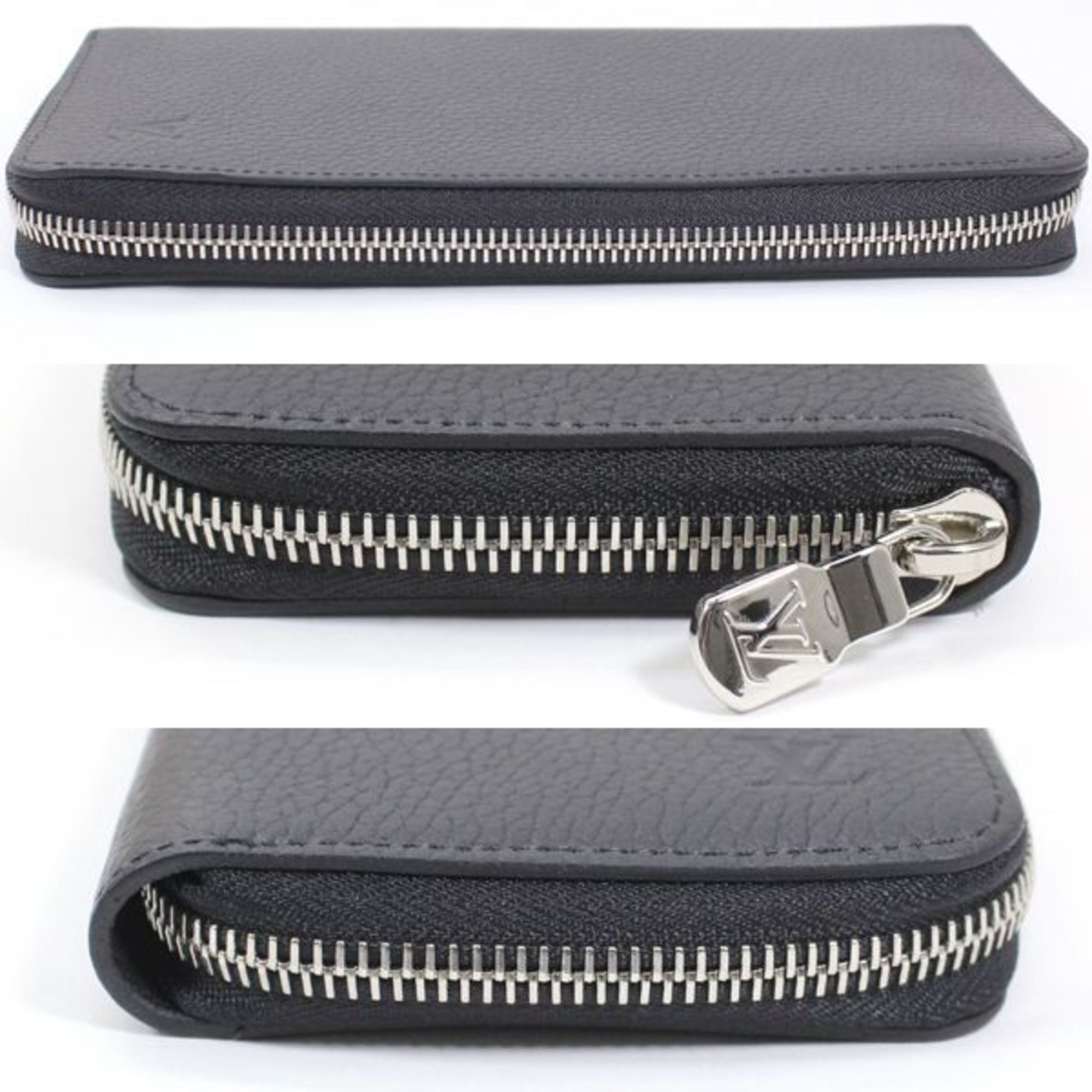 Louis Vuitton Louis Vuitton Long Wallet Zipper Vertical Leather Men's Black Round M58412 Zip LOUIS VUITTON T5601 Size ONE SIZE - 6 Thumbnail