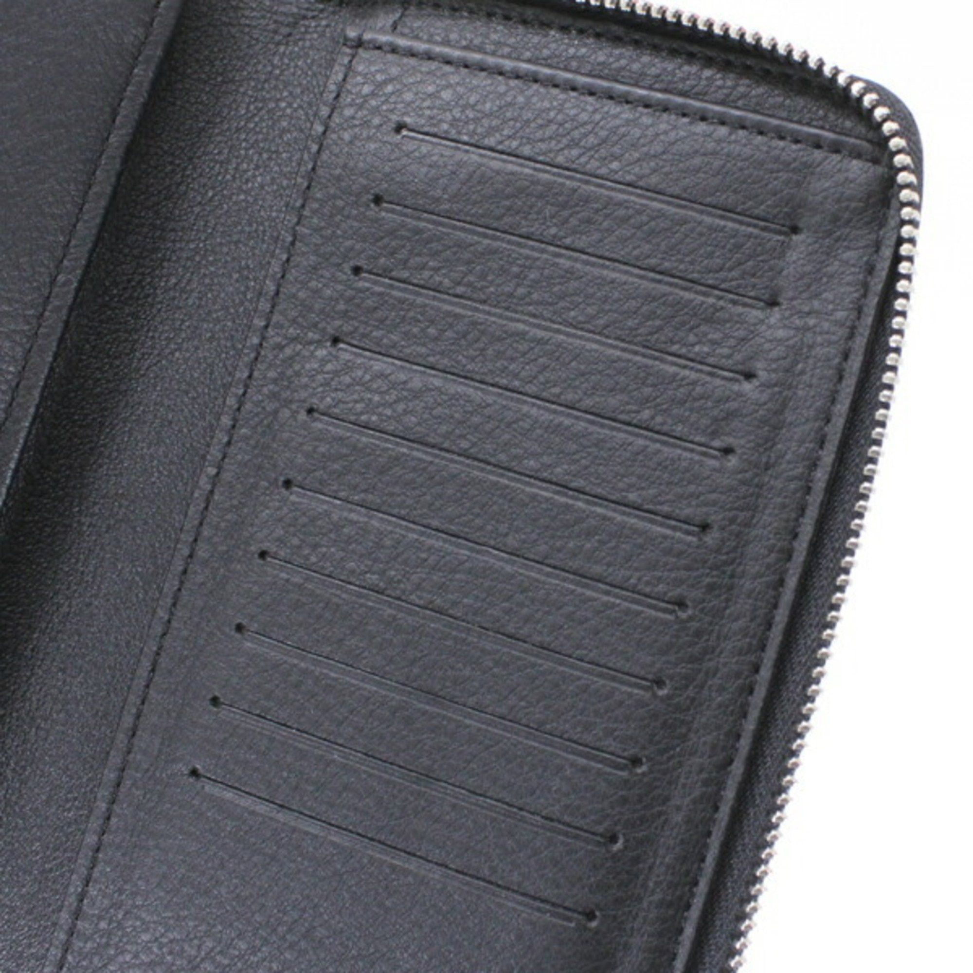 Louis Vuitton Louis Vuitton Long Wallet Zipper Vertical Leather Men's Black Round M58412 Zip LOUIS VUITTON T5601 Size ONE SIZE - 8 Thumbnail