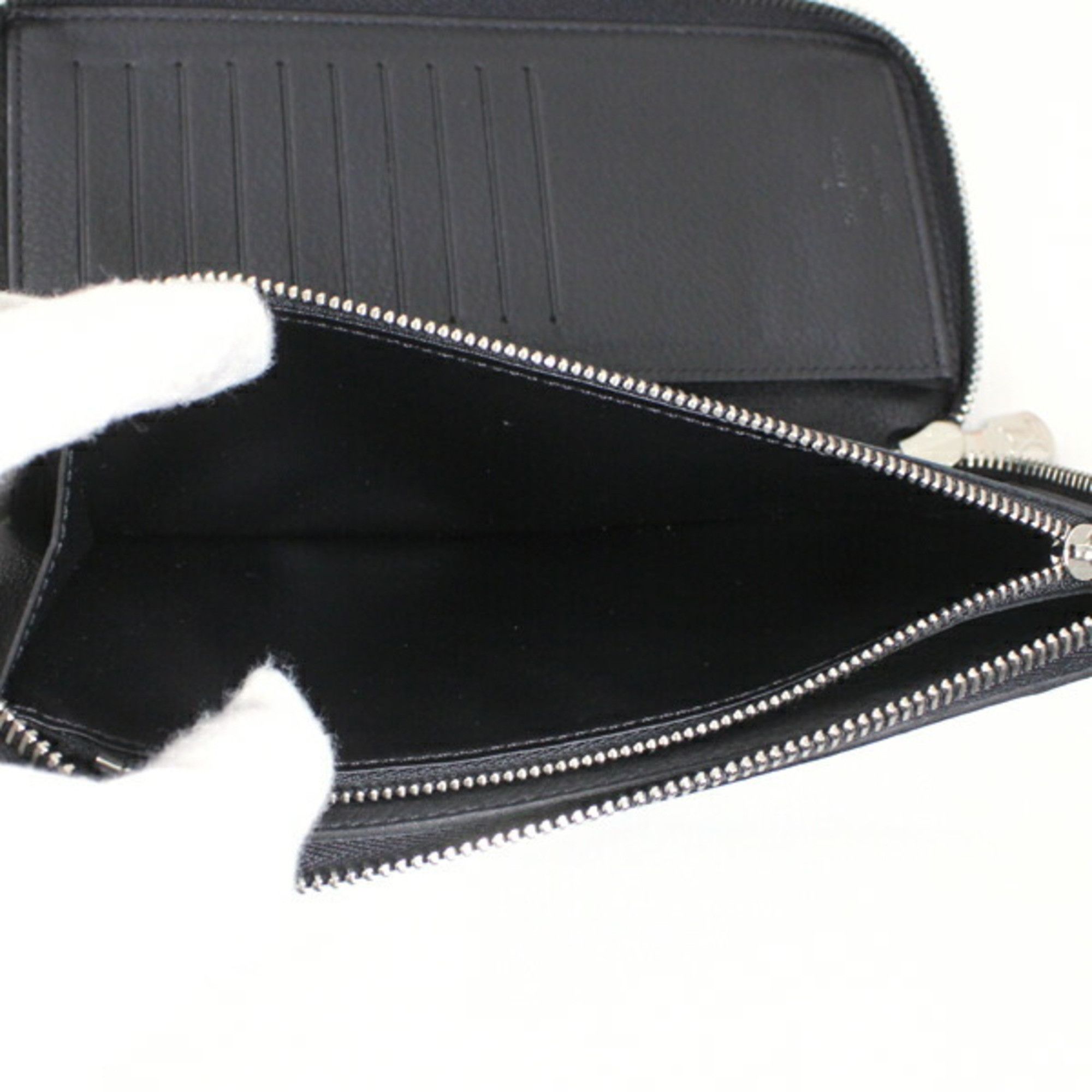 Louis Vuitton Louis Vuitton Long Wallet Zipper Vertical Leather Men's Black Round M58412 Zip LOUIS VUITTON T5601 Size ONE SIZE - 11 Thumbnail