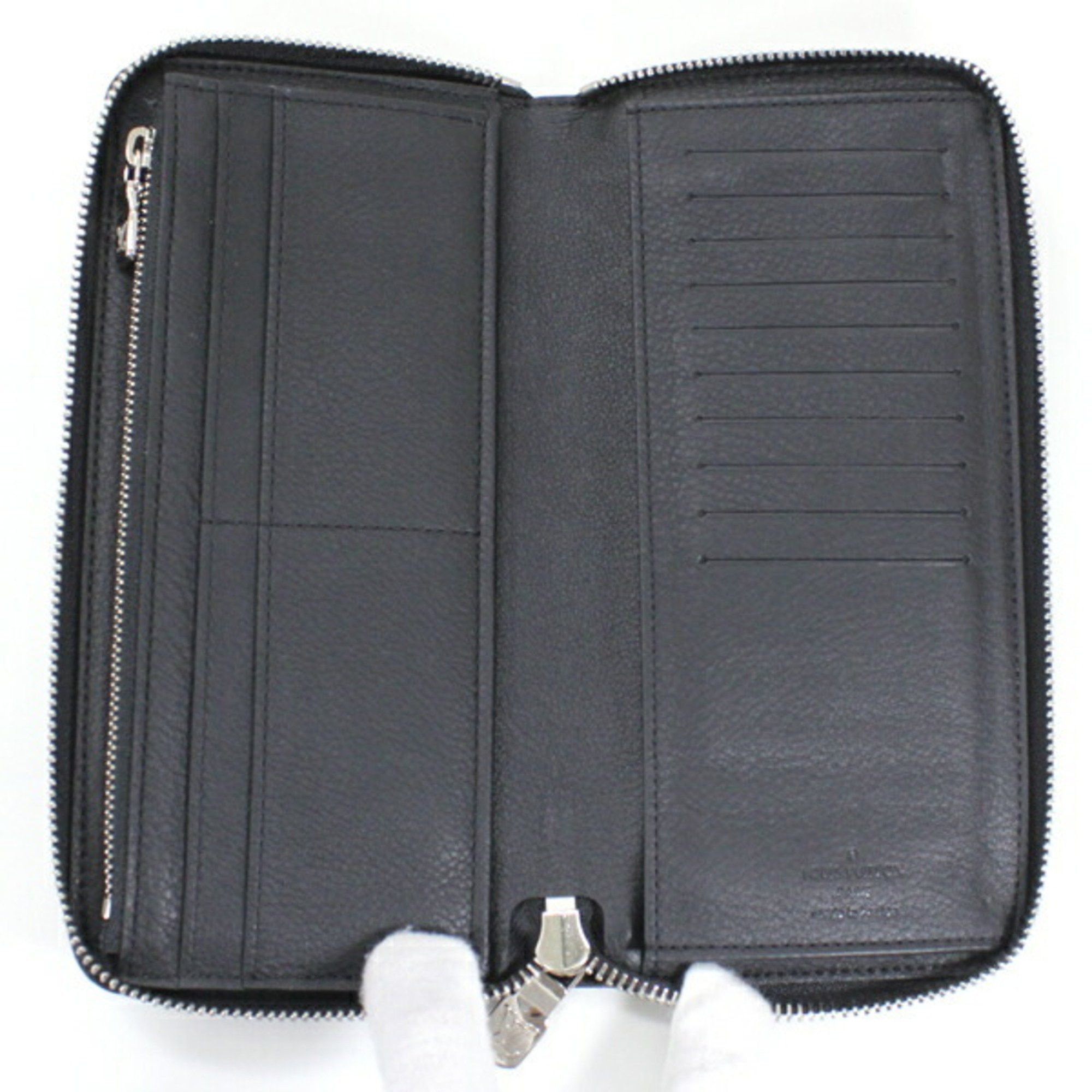 Louis Vuitton Louis Vuitton Long Wallet Zipper Vertical Leather Men's Black Round M58412 Zip LOUIS VUITTON T5601 Size ONE SIZE - 7 Thumbnail