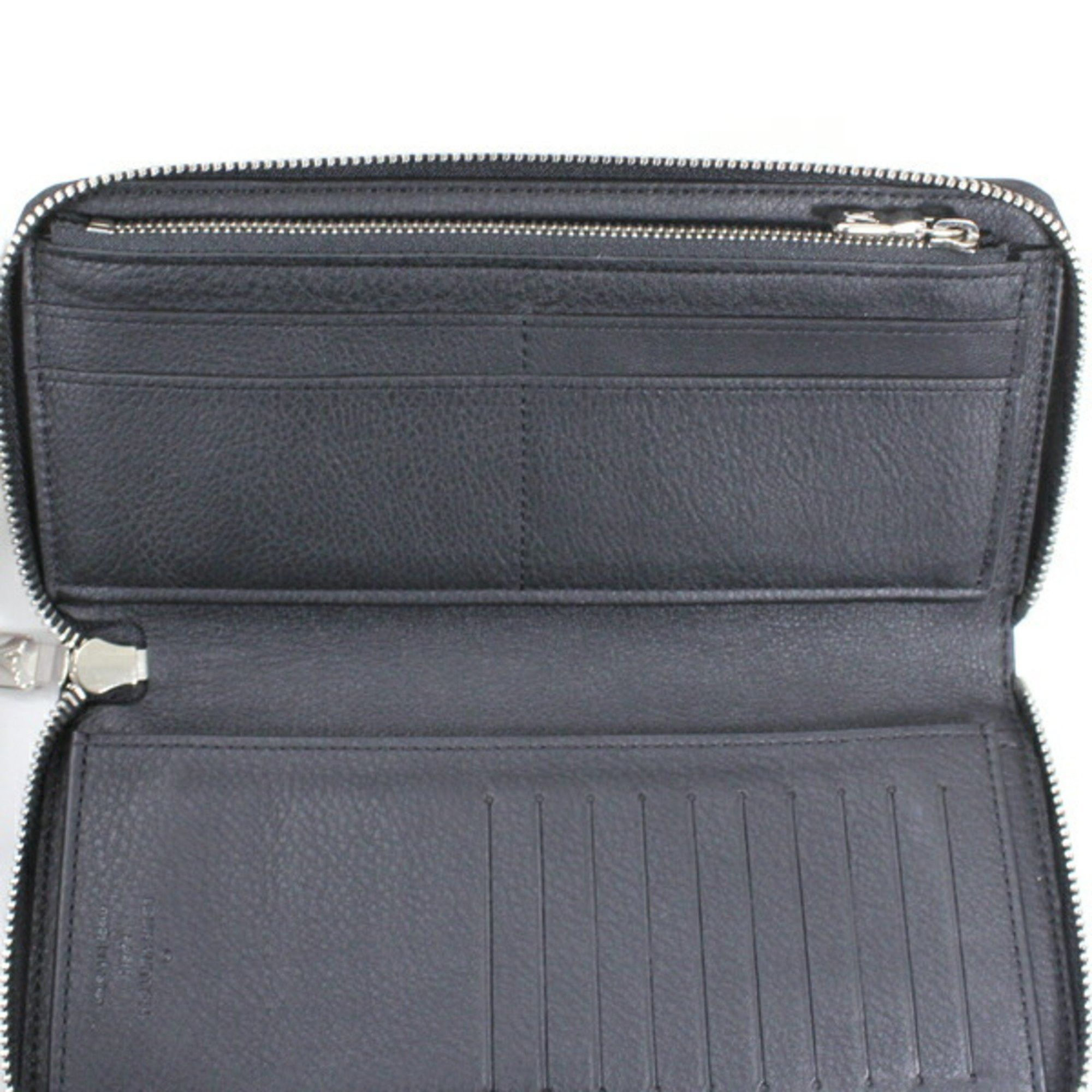Louis Vuitton Louis Vuitton Long Wallet Zipper Vertical Leather Men's Black Round M58412 Zip LOUIS VUITTON T5601 Size ONE SIZE - 10 Thumbnail