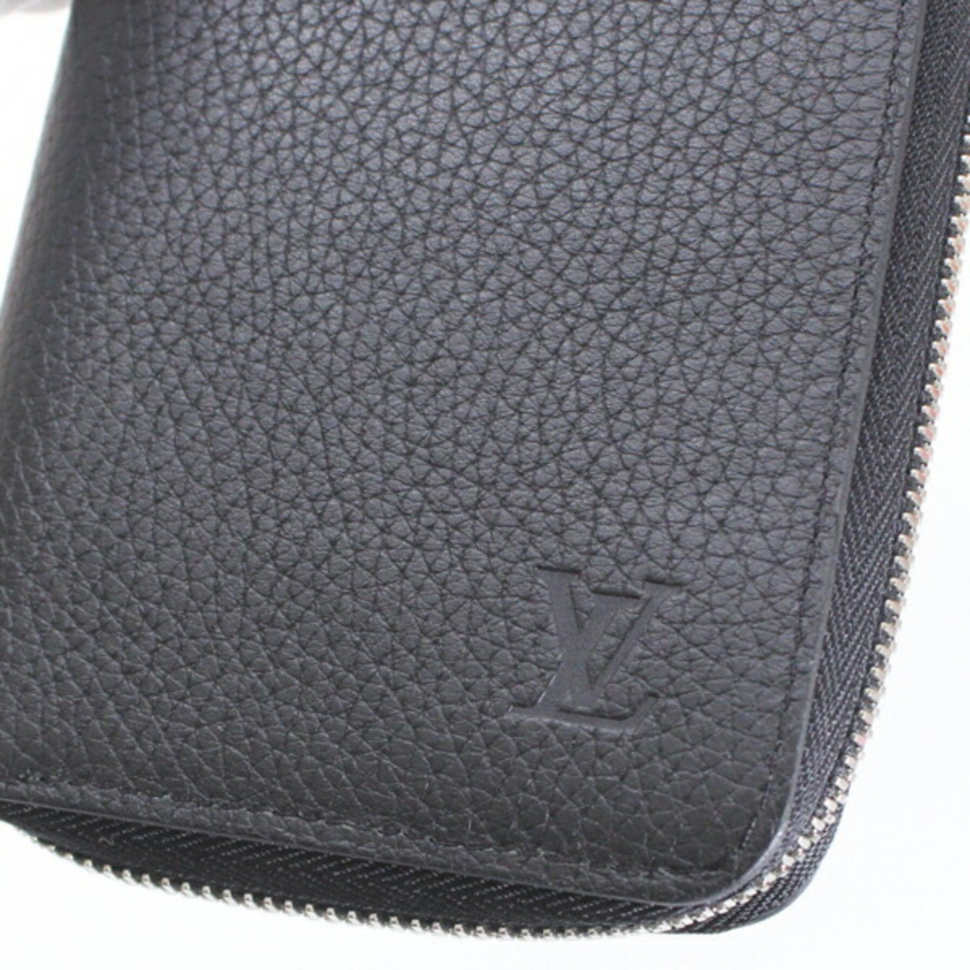 Louis Vuitton Louis Vuitton Long Wallet Zipper Vertical Leather Men's Black Round M58412 Zip LOUIS VUITTON T5601 Size ONE SIZE - 4 Thumbnail