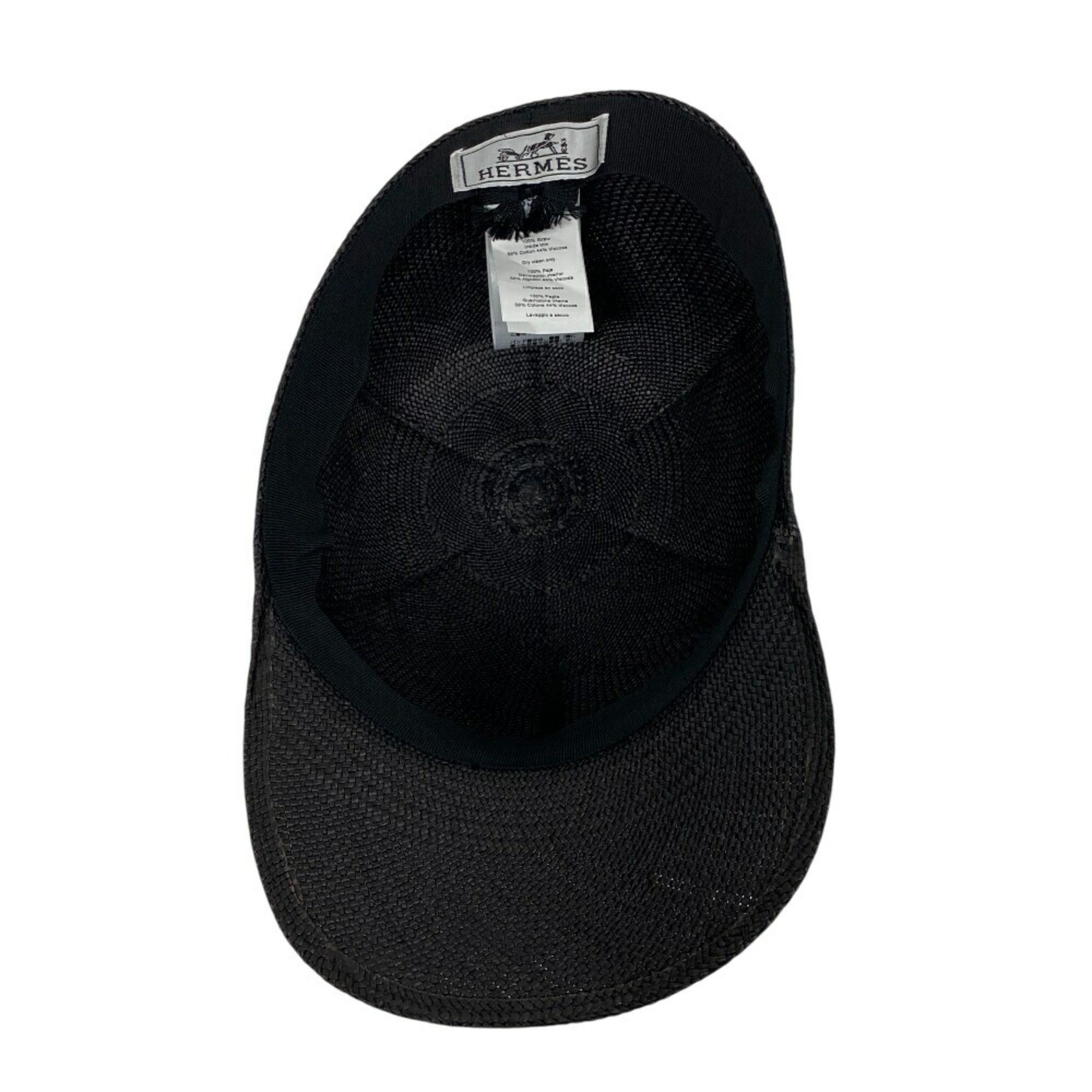 Hermes Hermes Serie Cap Black Men's Size ONE SIZE - 6 Thumbnail