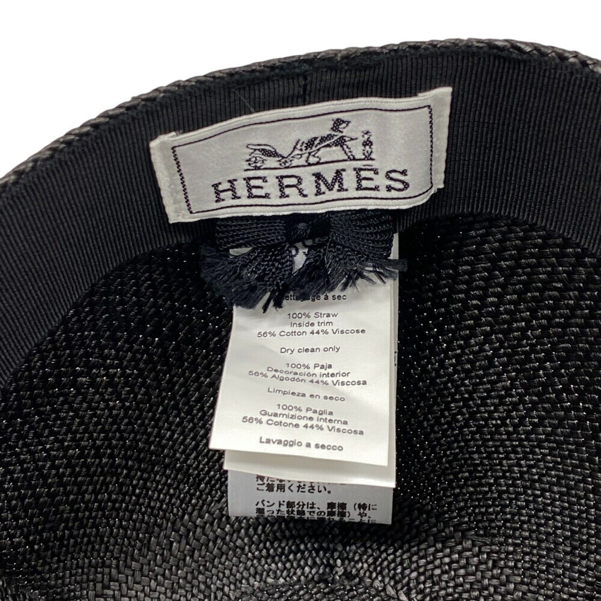 Hermes Hermes Serie Cap Black Men's Size ONE SIZE - 8 Thumbnail