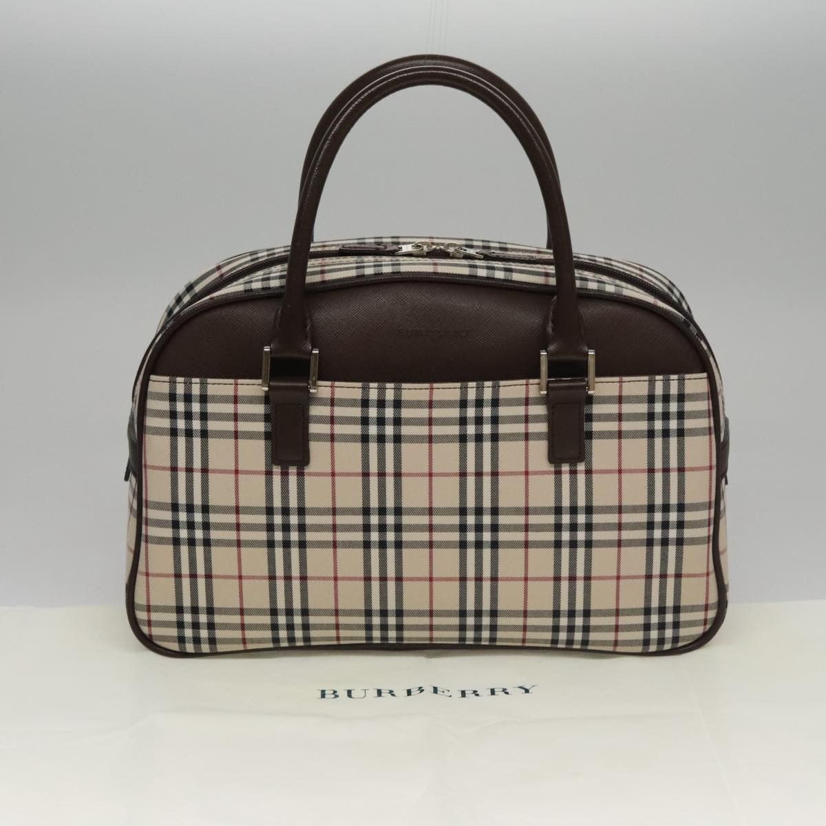 Burberry Nova Check Beige Canvas Handbag (Pre-Owned) Size ONE SIZE - 14 Thumbnail
