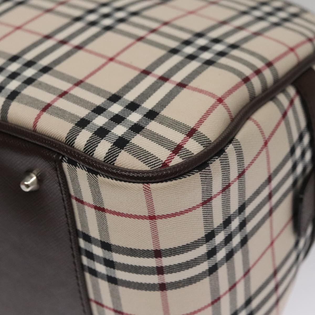 Burberry Nova Check Beige Canvas Handbag (Pre-Owned) Size ONE SIZE - 7 Thumbnail