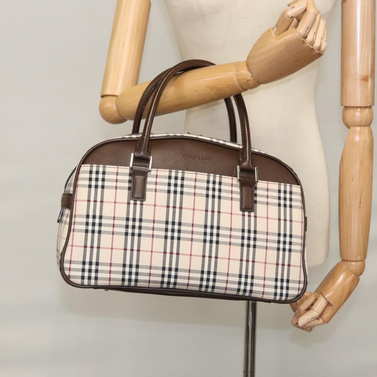 Burberry Nova Check Beige Canvas Handbag (Pre-Owned) Size ONE SIZE - 15 Thumbnail