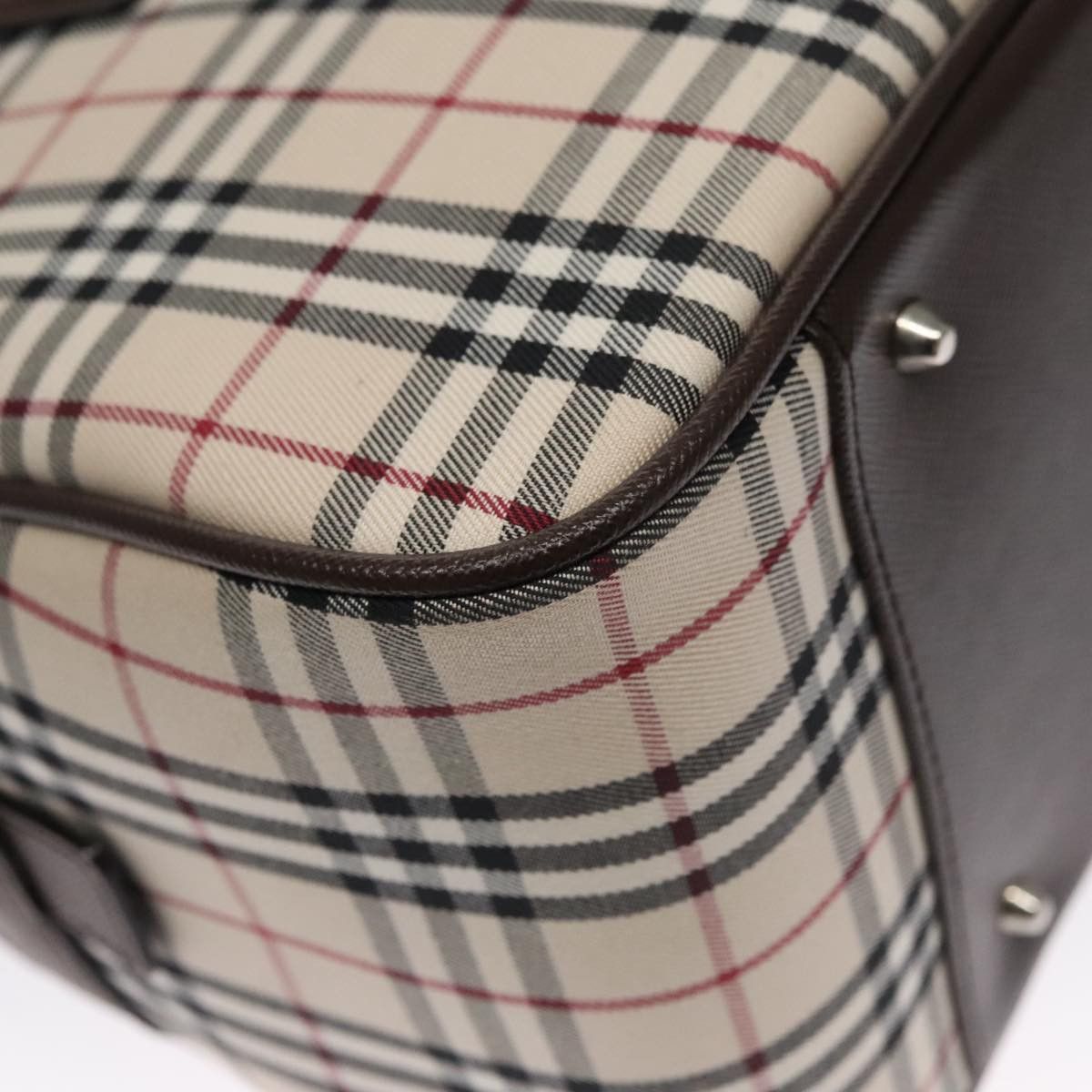 Burberry Nova Check Beige Canvas Handbag (Pre-Owned) Size ONE SIZE - 10 Thumbnail