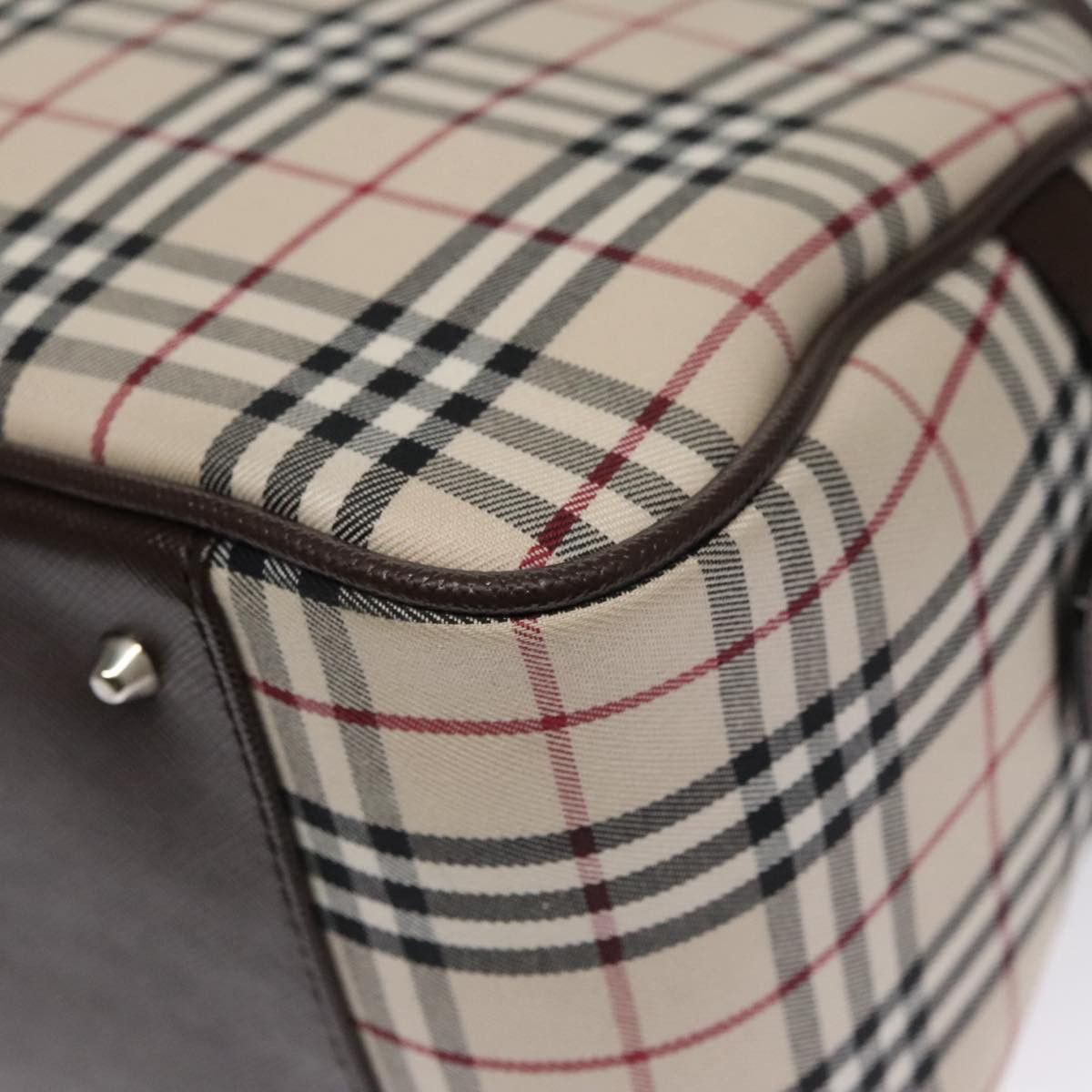 Burberry Nova Check Beige Canvas Handbag (Pre-Owned) Size ONE SIZE - 9 Thumbnail