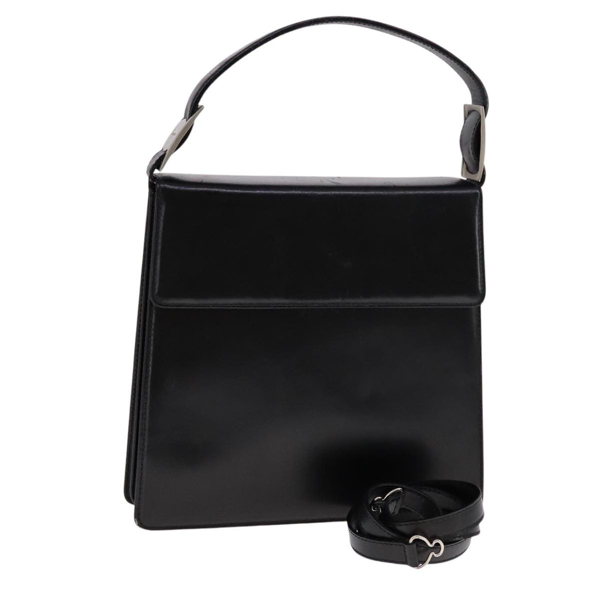 Salvatore Ferragamo Vara Black Leather Handbag (Pre-Owned) Size ONE SIZE - 14 Thumbnail