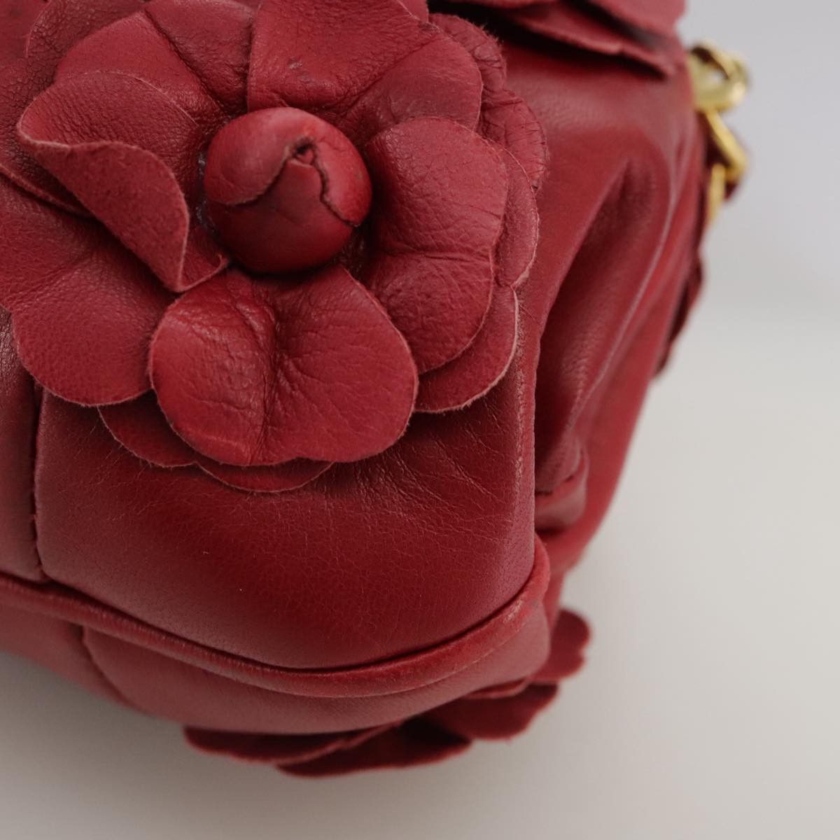 Chanel Red Leather Shoulder Bag (Pre-Owned) Size ONE SIZE - 8 Thumbnail
