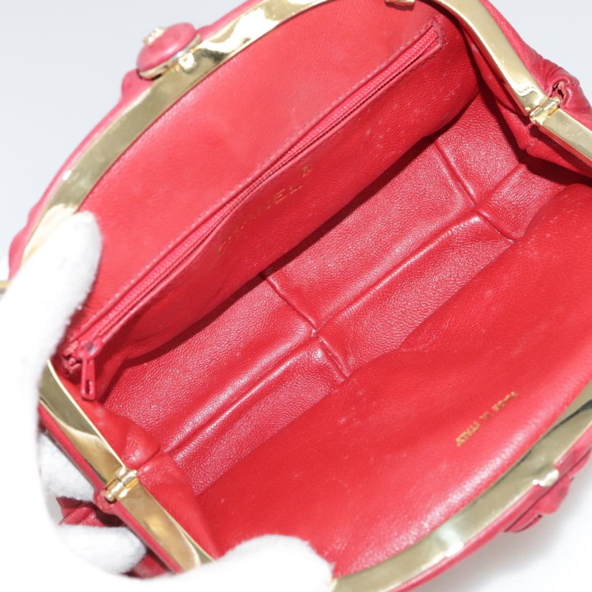 Chanel Red Leather Shoulder Bag (Pre-Owned) Size ONE SIZE - 12 Thumbnail