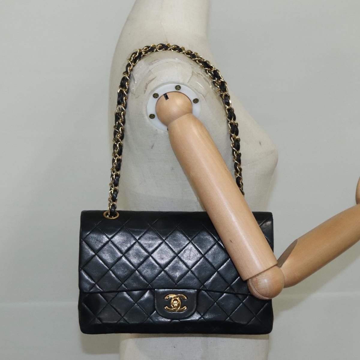 Chanel Timeless Black Leather Shoulder Bag (Pre-Owned) Size ONE SIZE - 12 Thumbnail