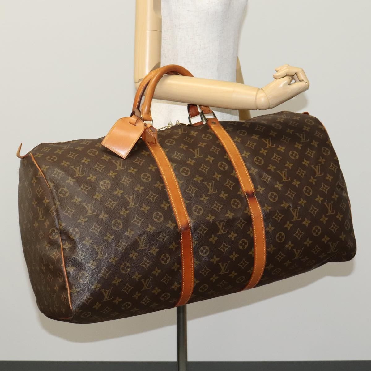 Louis Vuitton Keepall 60 Brown Canvas Travel Bag (Pre-Owned) Size ONE SIZE - 12 Thumbnail