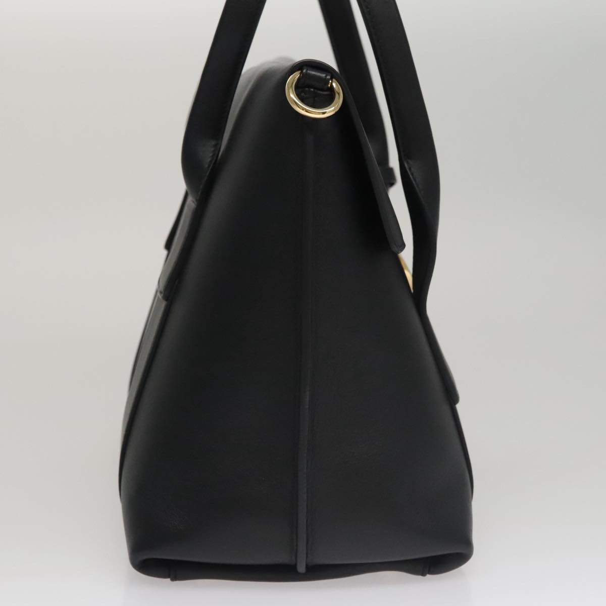 Salvatore Ferragamo Sookie Black Leather Handbag (Pre-Owned) Size ONE SIZE - 4 Thumbnail