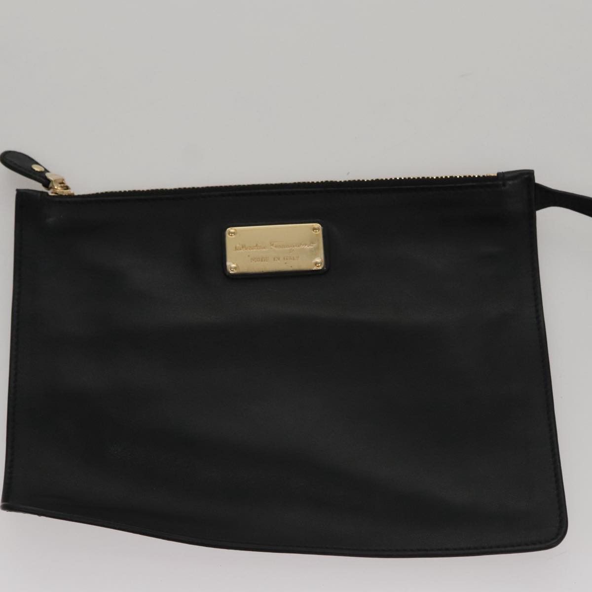 Salvatore Ferragamo Sookie Black Leather Handbag (Pre-Owned) Size ONE SIZE - 12 Thumbnail