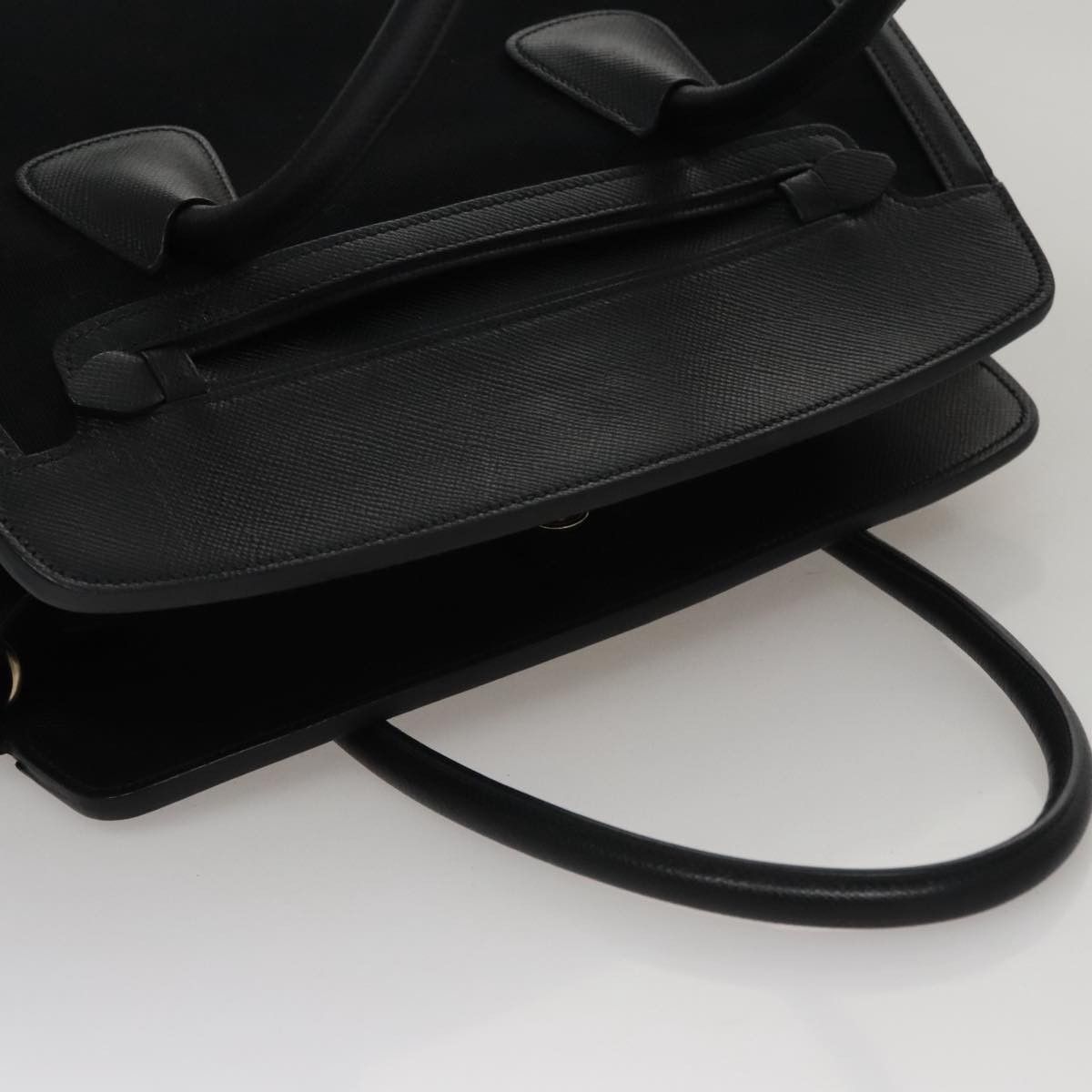 Prada Canapa Black Leather Handbag (Pre-Owned) Size ONE SIZE - 19 Thumbnail