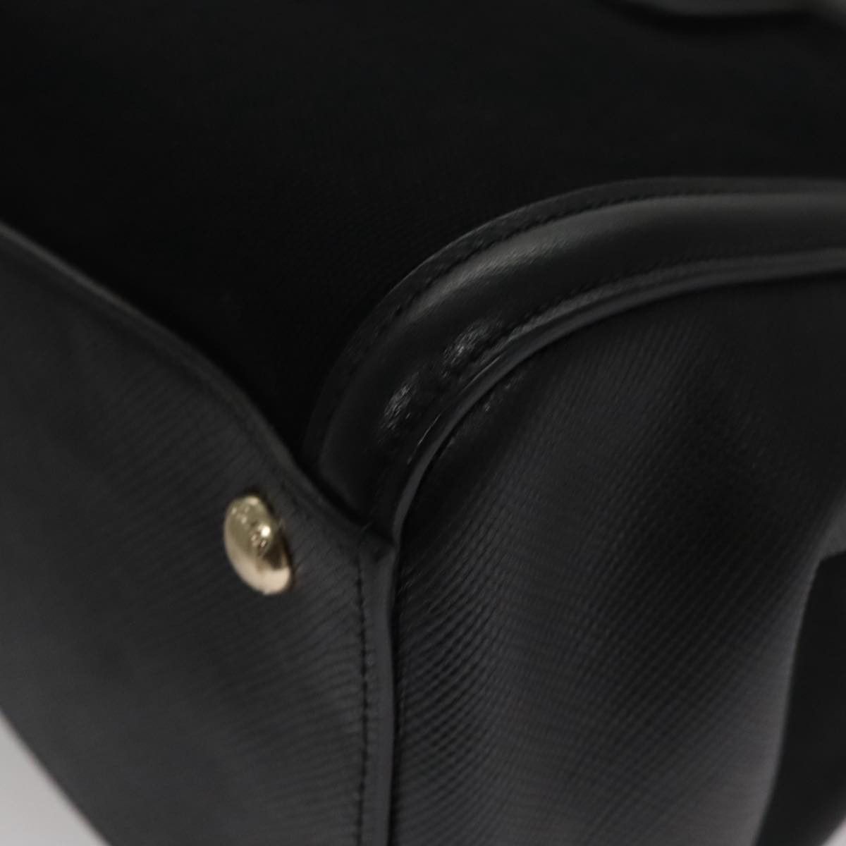 Prada Canapa Black Leather Handbag (Pre-Owned) Size ONE SIZE - 8 Thumbnail
