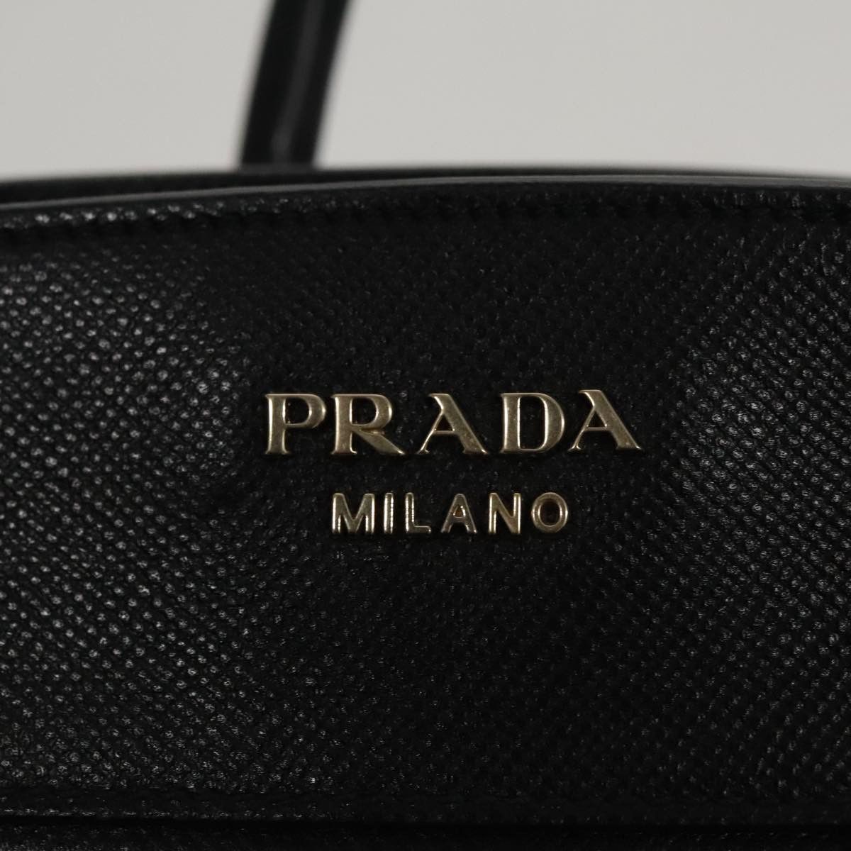 Prada Canapa Black Leather Handbag (Pre-Owned) Size ONE SIZE - 15 Thumbnail