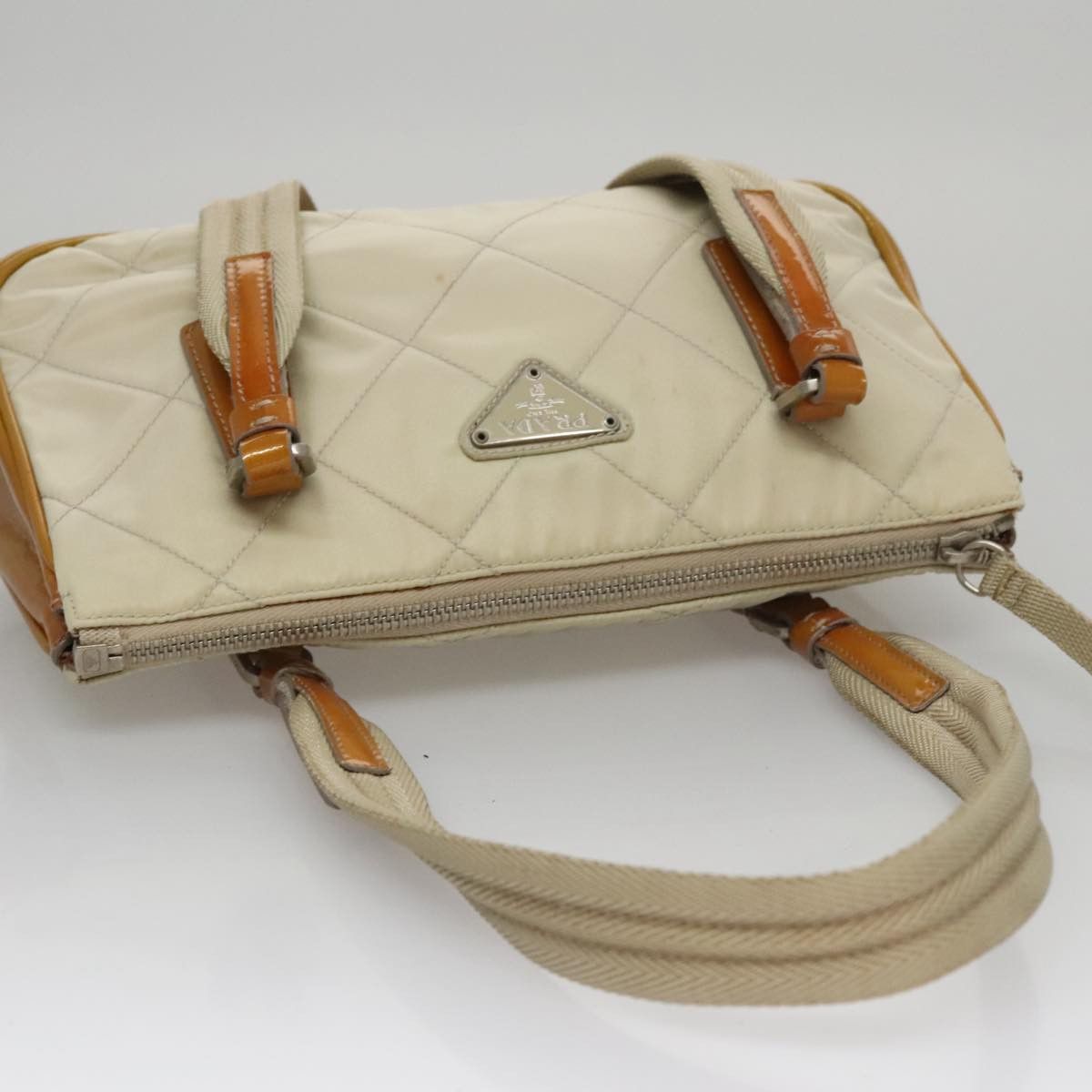 Prada Tessuto Beige Synthetic Shoulder Bag (Pre-Owned) Size ONE SIZE - 17 Thumbnail