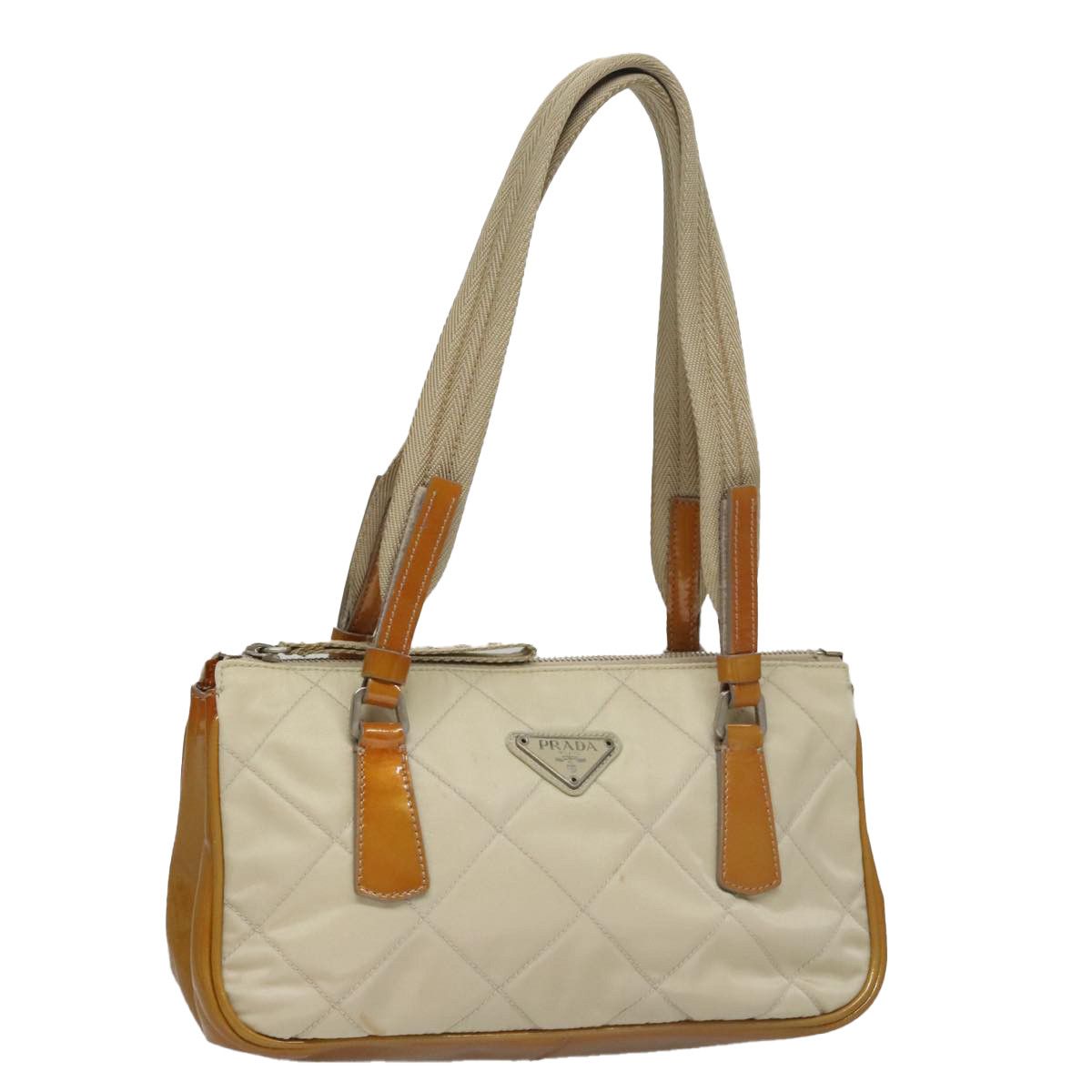 Prada Tessuto Beige Synthetic Shoulder Bag (Pre-Owned) Size ONE SIZE - 14 Thumbnail