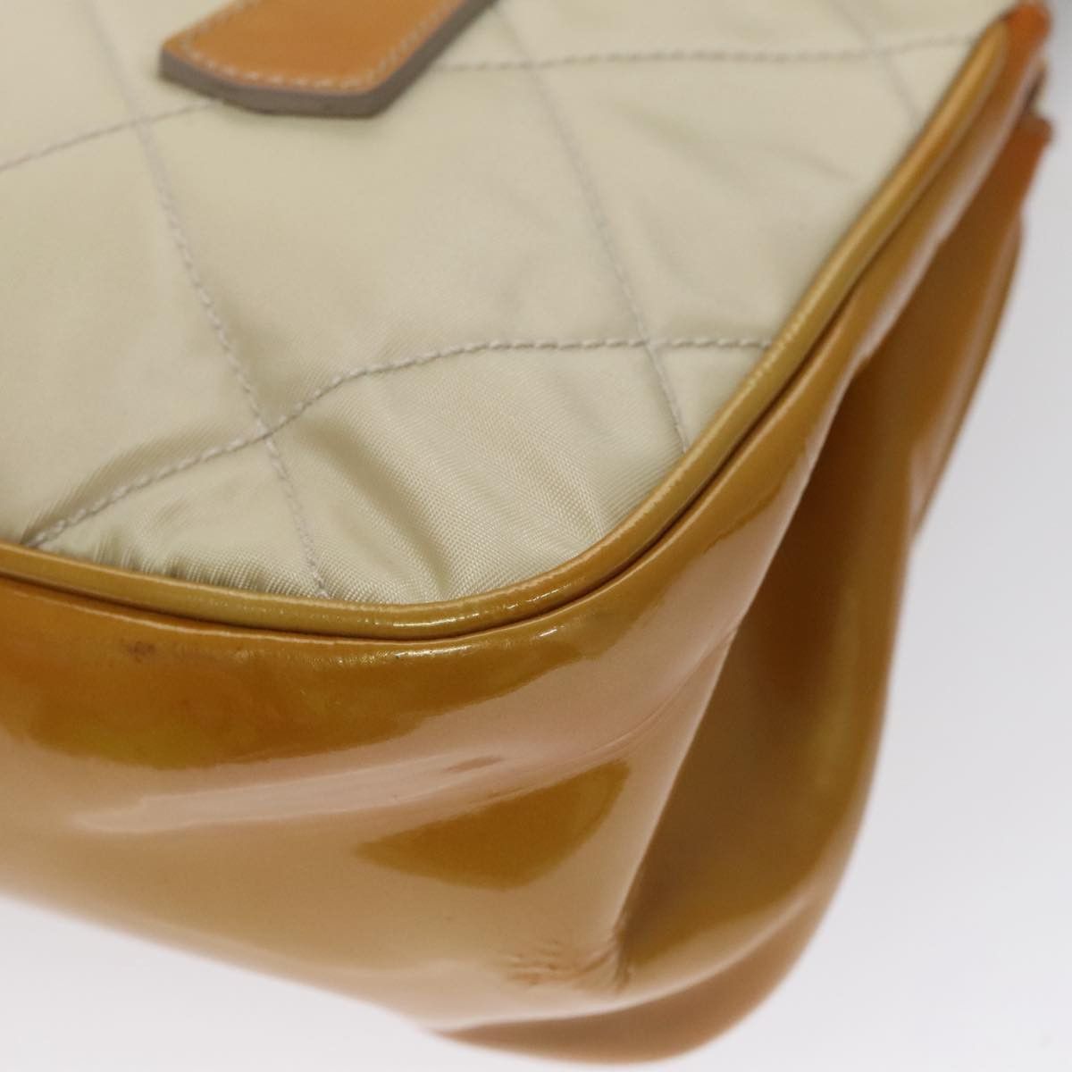Prada Tessuto Beige Synthetic Shoulder Bag (Pre-Owned) Size ONE SIZE - 16 Thumbnail