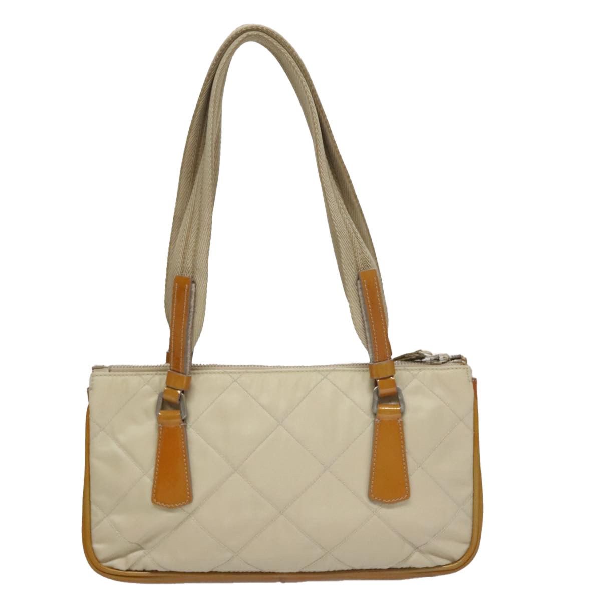 Prada Tessuto Beige Synthetic Shoulder Bag (Pre-Owned) Size ONE SIZE - 2 Thumbnail