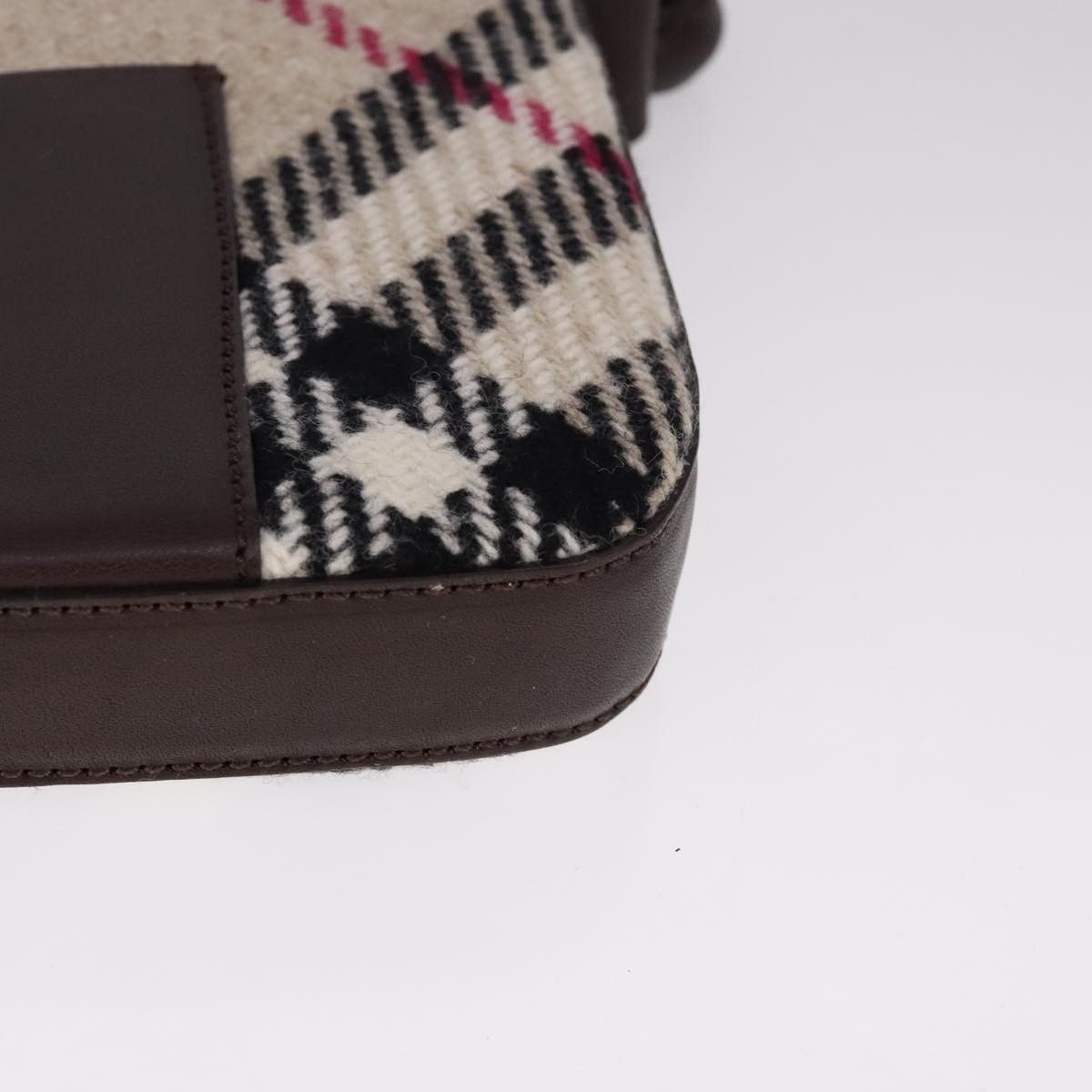 Burberry Nova Check Beige Wool Shoulder Bag (Pre-Owned) Size ONE SIZE - 8 Thumbnail