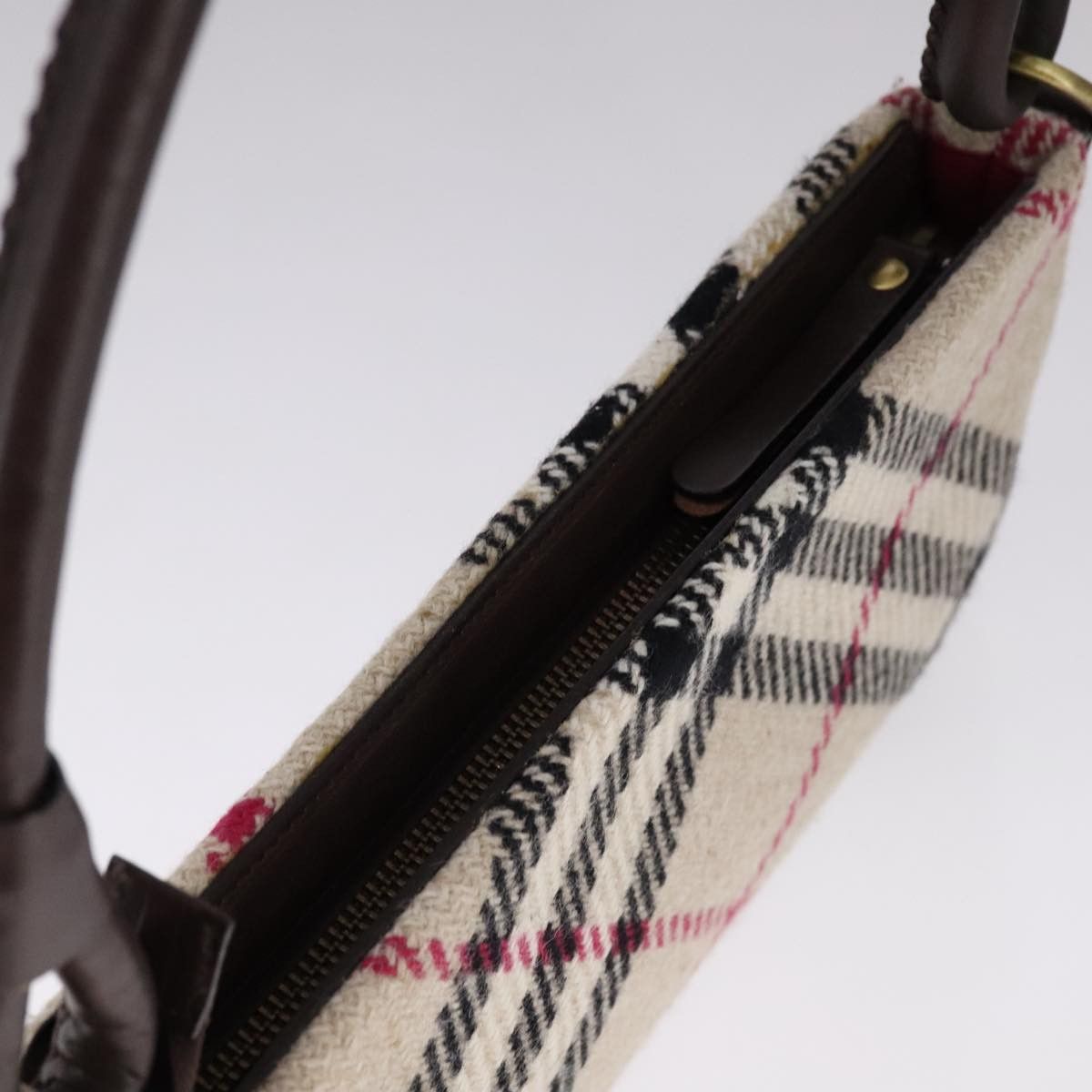 Burberry Nova Check Beige Wool Shoulder Bag (Pre-Owned) Size ONE SIZE - 11 Thumbnail