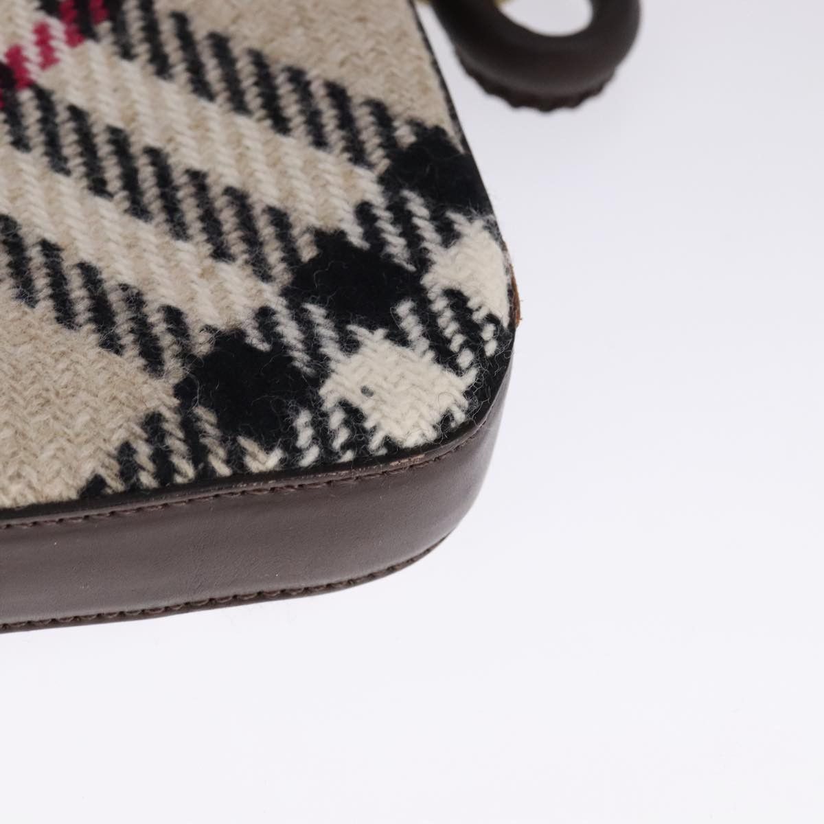 Burberry Nova Check Beige Wool Shoulder Bag (Pre-Owned) Size ONE SIZE - 9 Thumbnail