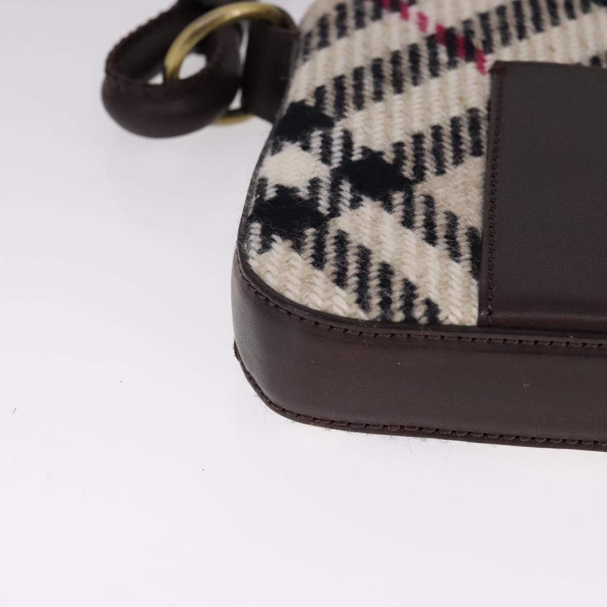 Burberry Nova Check Beige Wool Shoulder Bag (Pre-Owned) Size ONE SIZE - 7 Thumbnail