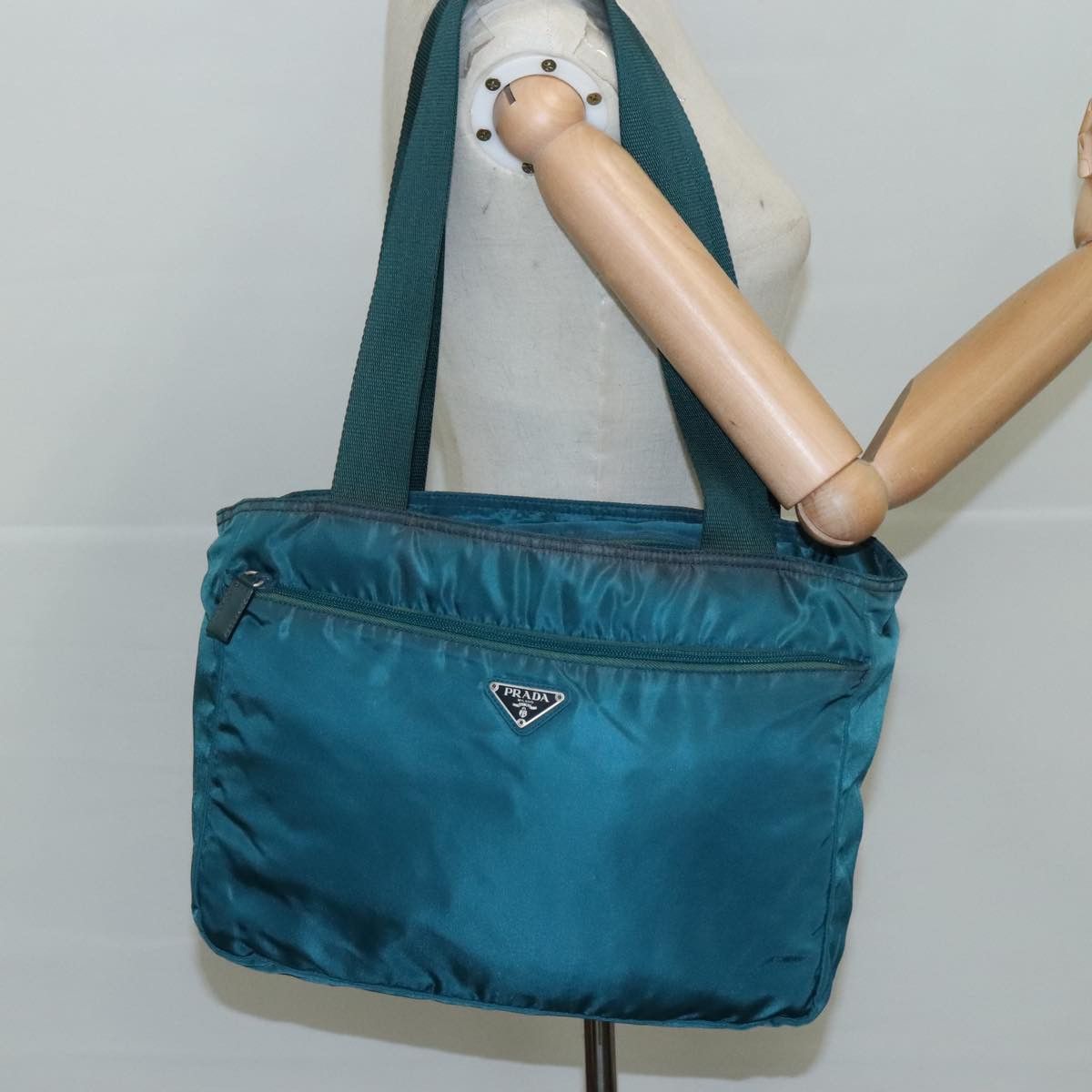 Prada Re-Nylon Blue Canvas Tote Bag (Pre-Owned) Size ONE SIZE - 16 Thumbnail