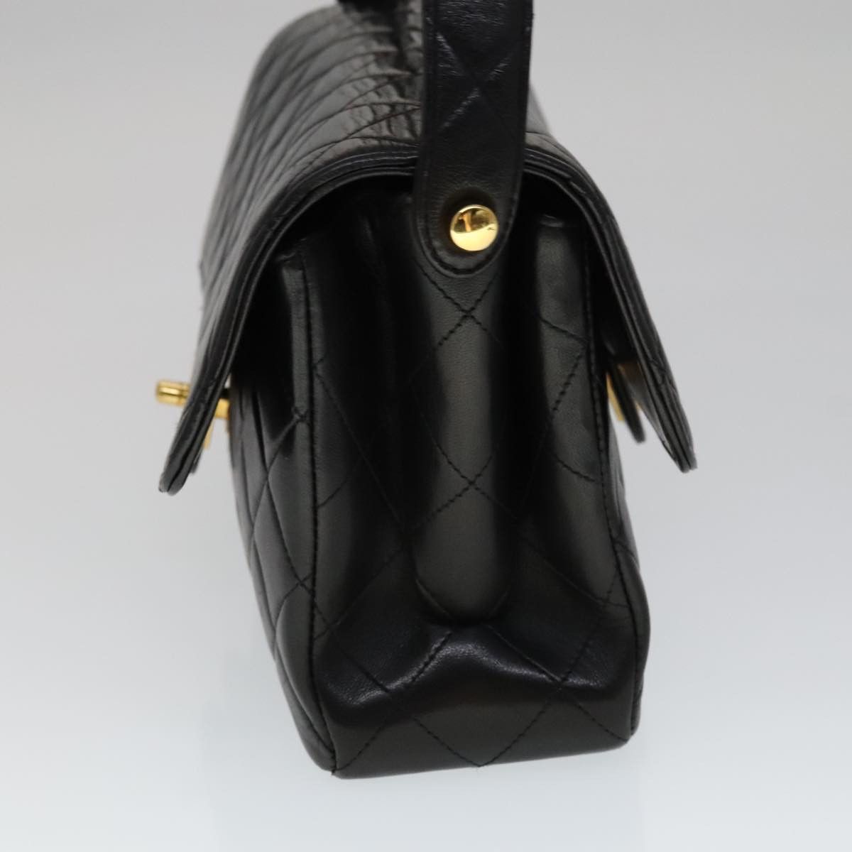 Chanel Timeless/Classique Black Leather Handbag (Pre-Owned) Size ONE SIZE - 4 Thumbnail