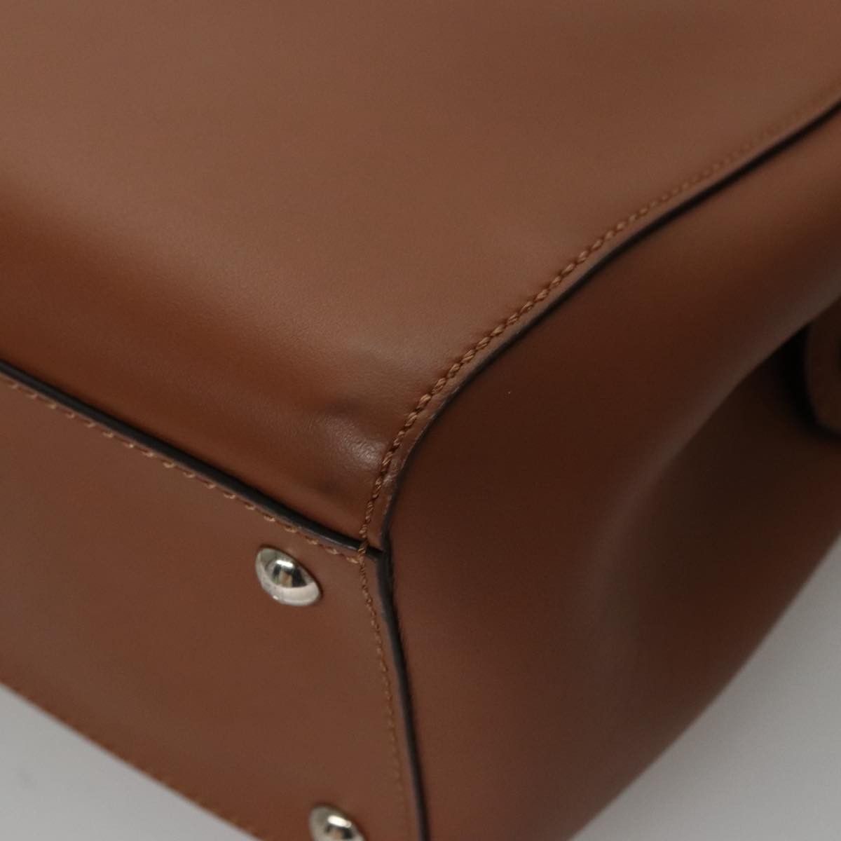 Fendi Dot Com Brown Leather Handbag (Pre-Owned) Size ONE SIZE - 9 Thumbnail