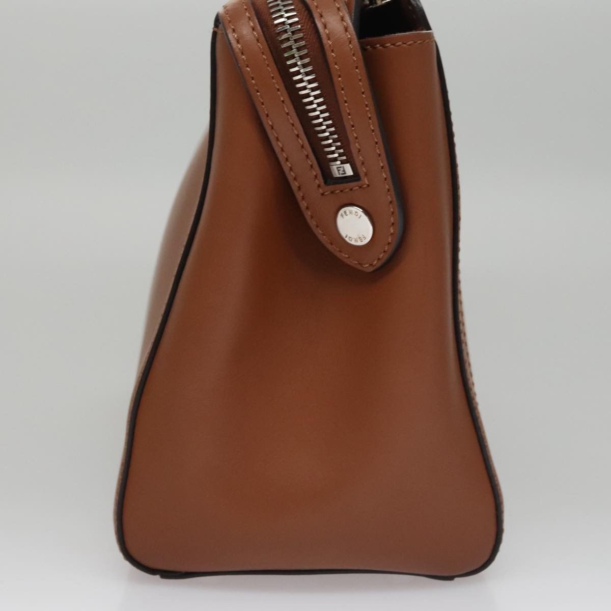 Fendi Dot Com Brown Leather Handbag (Pre-Owned) Size ONE SIZE - 4 Thumbnail