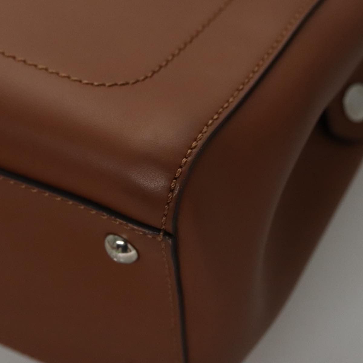 Fendi Dot Com Brown Leather Handbag (Pre-Owned) Size ONE SIZE - 8 Thumbnail