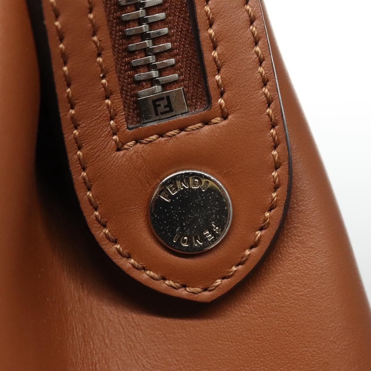 Fendi Dot Com Brown Leather Handbag (Pre-Owned) Size ONE SIZE - 10 Thumbnail