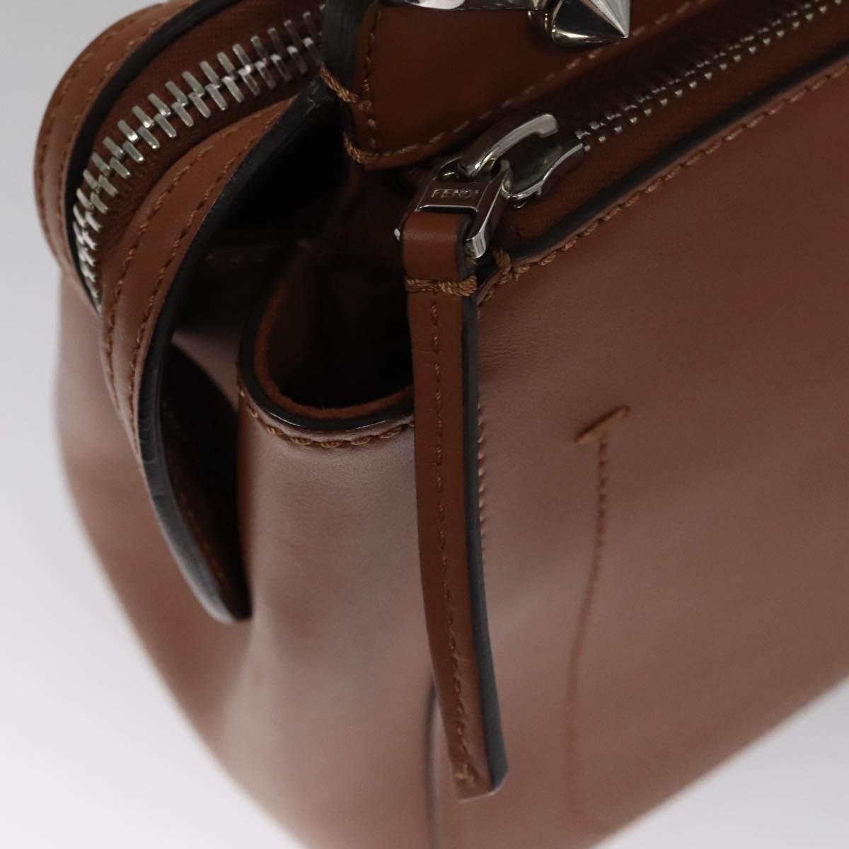 Fendi Dot Com Brown Leather Handbag (Pre-Owned) Size ONE SIZE - 12 Thumbnail