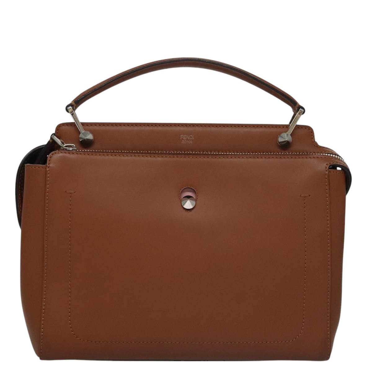 Fendi Dot Com Brown Leather Handbag (Pre-Owned) Size ONE SIZE - 19 Thumbnail