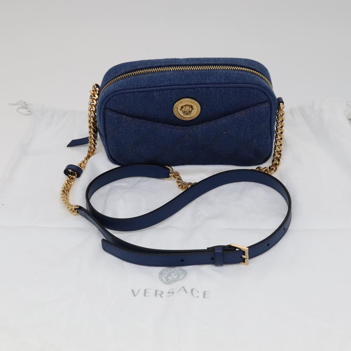 Versace Blue Denim - Jeans Shoulder Bag (Pre-Owned) Size ONE SIZE - 15 Thumbnail