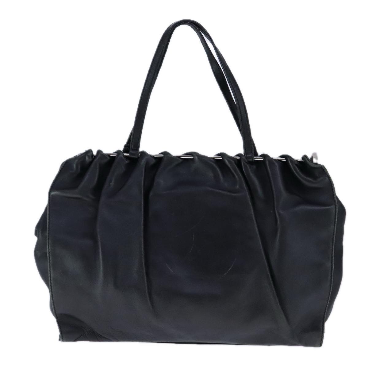 Prada Black Leather Handbag (Pre-Owned) Size ONE SIZE - 2 Thumbnail