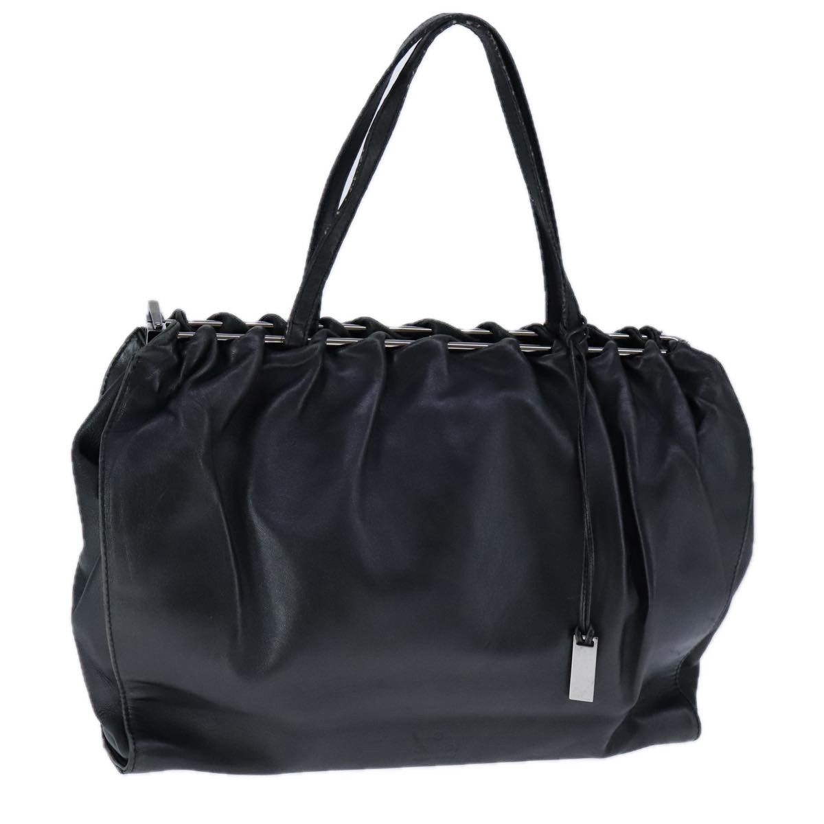 Prada Black Leather Handbag (Pre-Owned) Size ONE SIZE - 16 Thumbnail